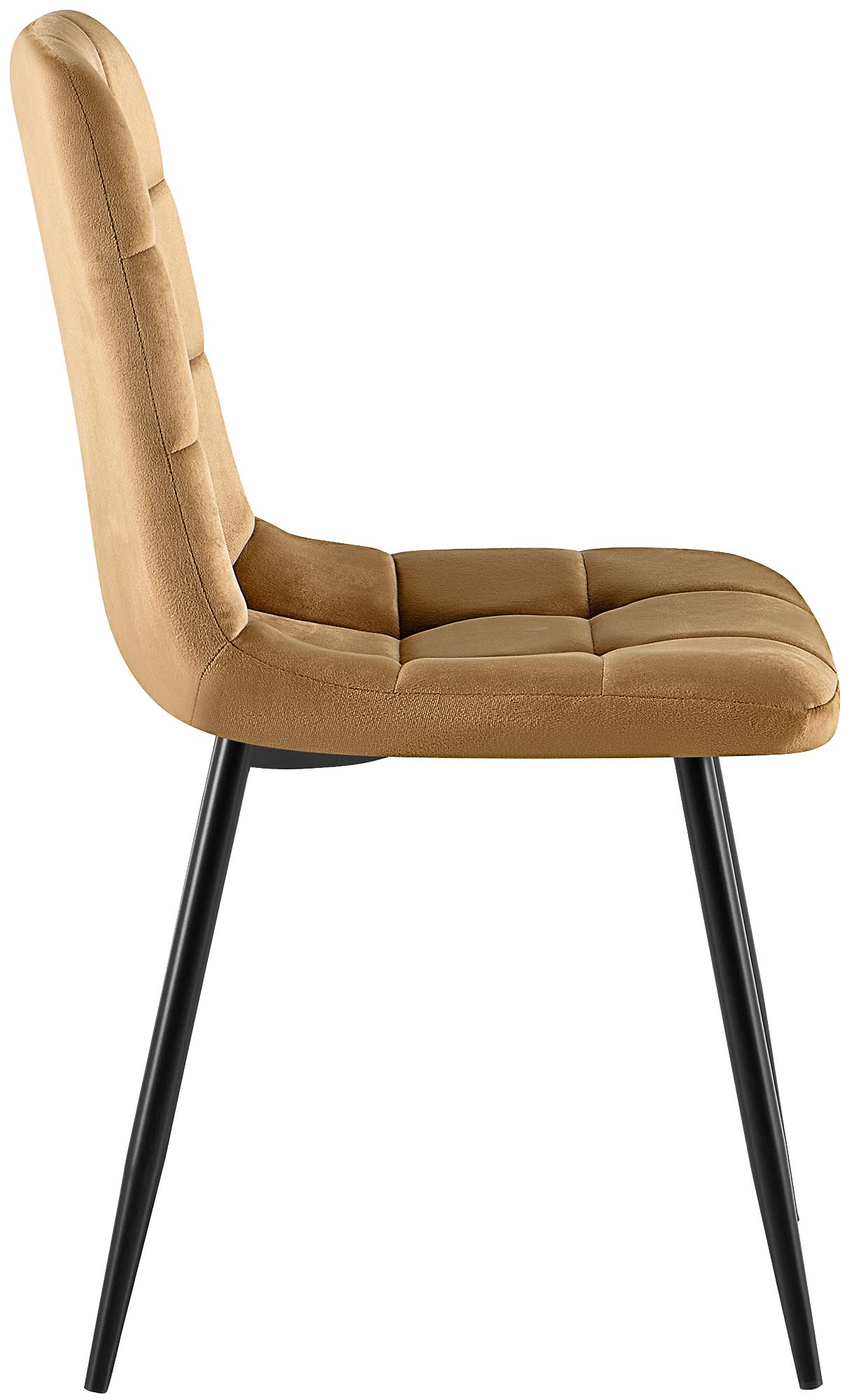 Silla de comedor Antibes tapizada en terciopelo
