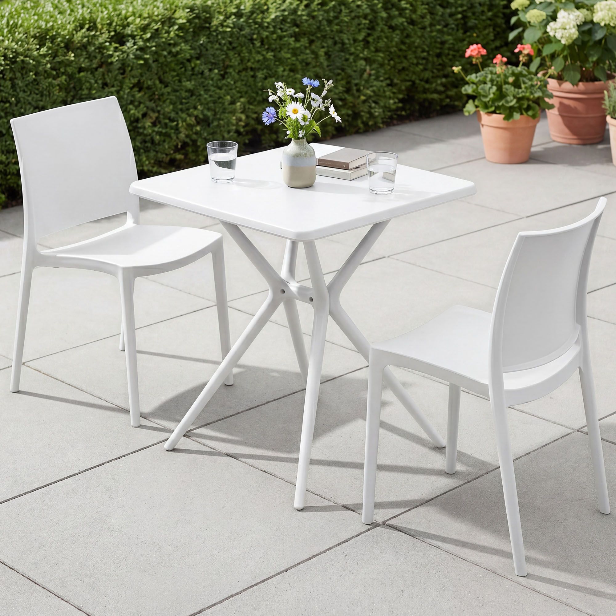 Conjunto de muebles de jardin Amino con 2 sillas