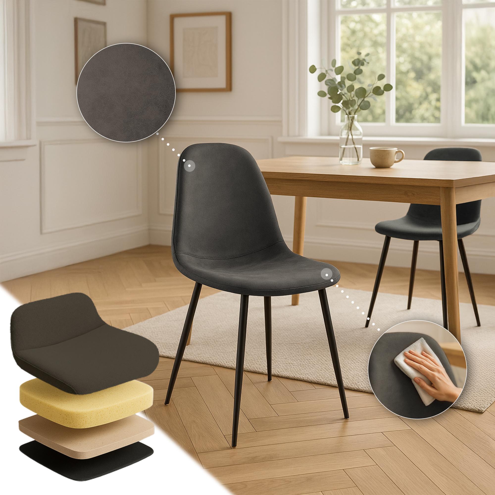 Conjunto de 4 sillas de comedor Napier