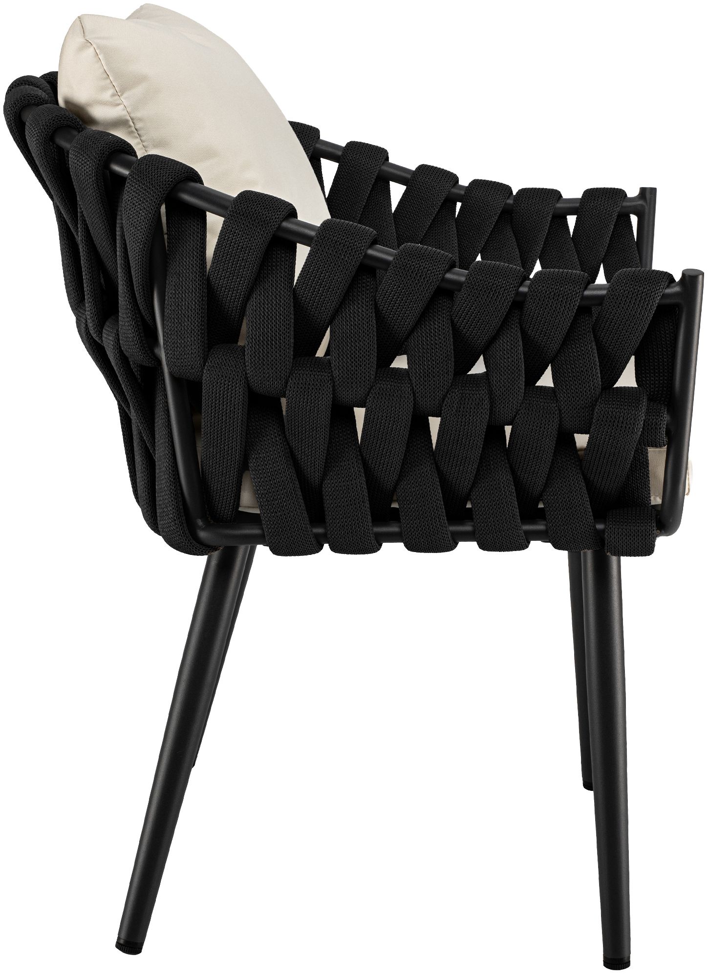 Sillón de jardín Naxos antracita con cojín de asiento