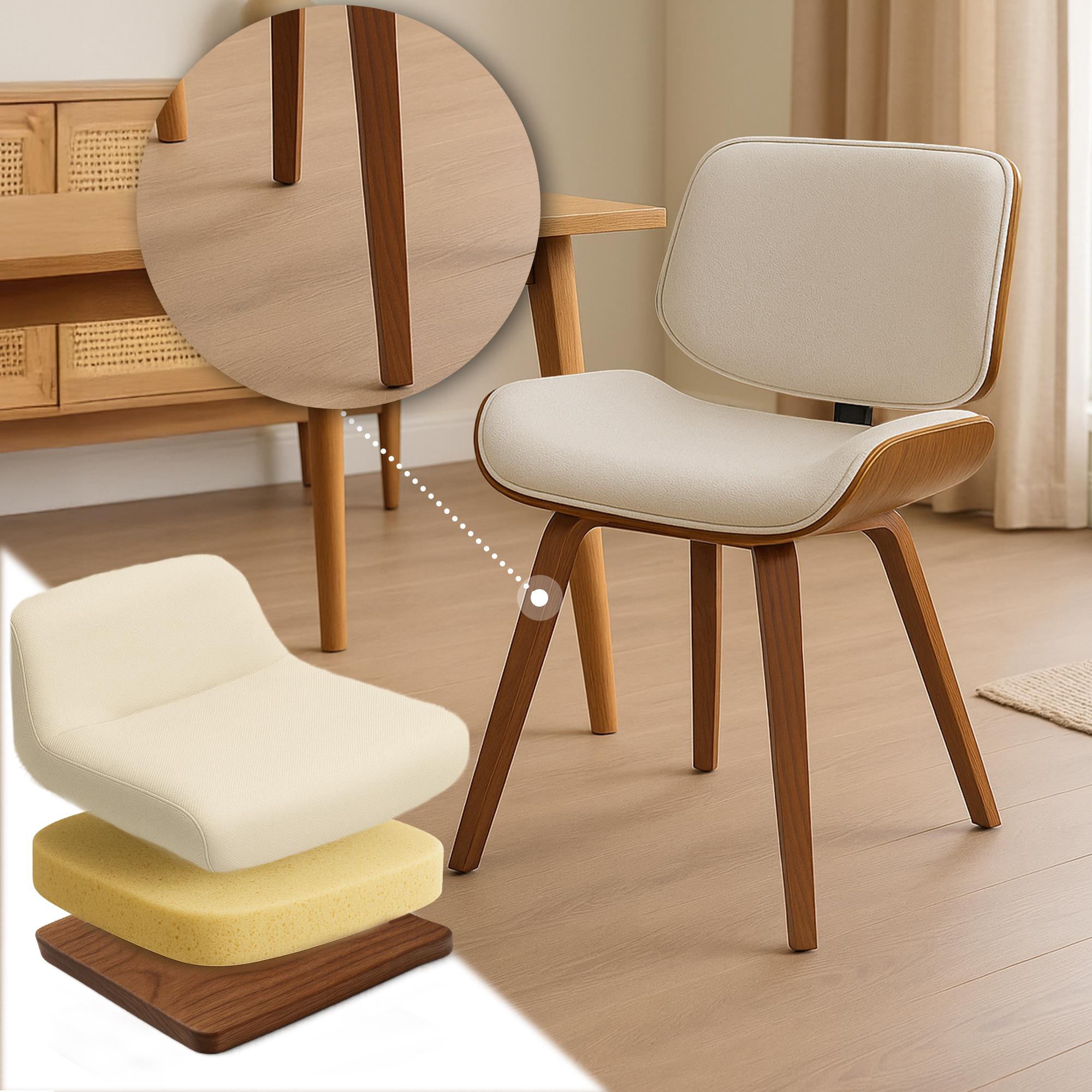 Sillas de comedor, set de 2, Beverley, tapizado de tela