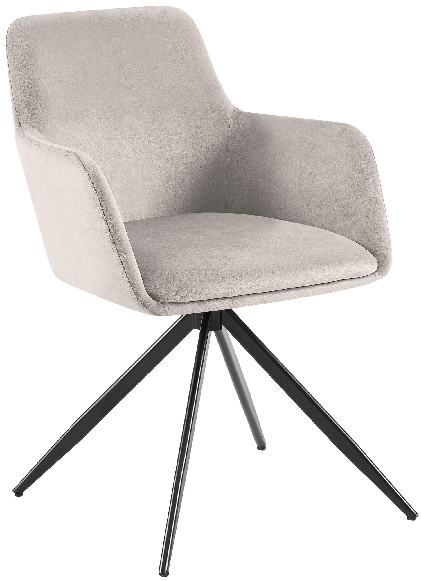 Silla de comedor Olema en terciopelo