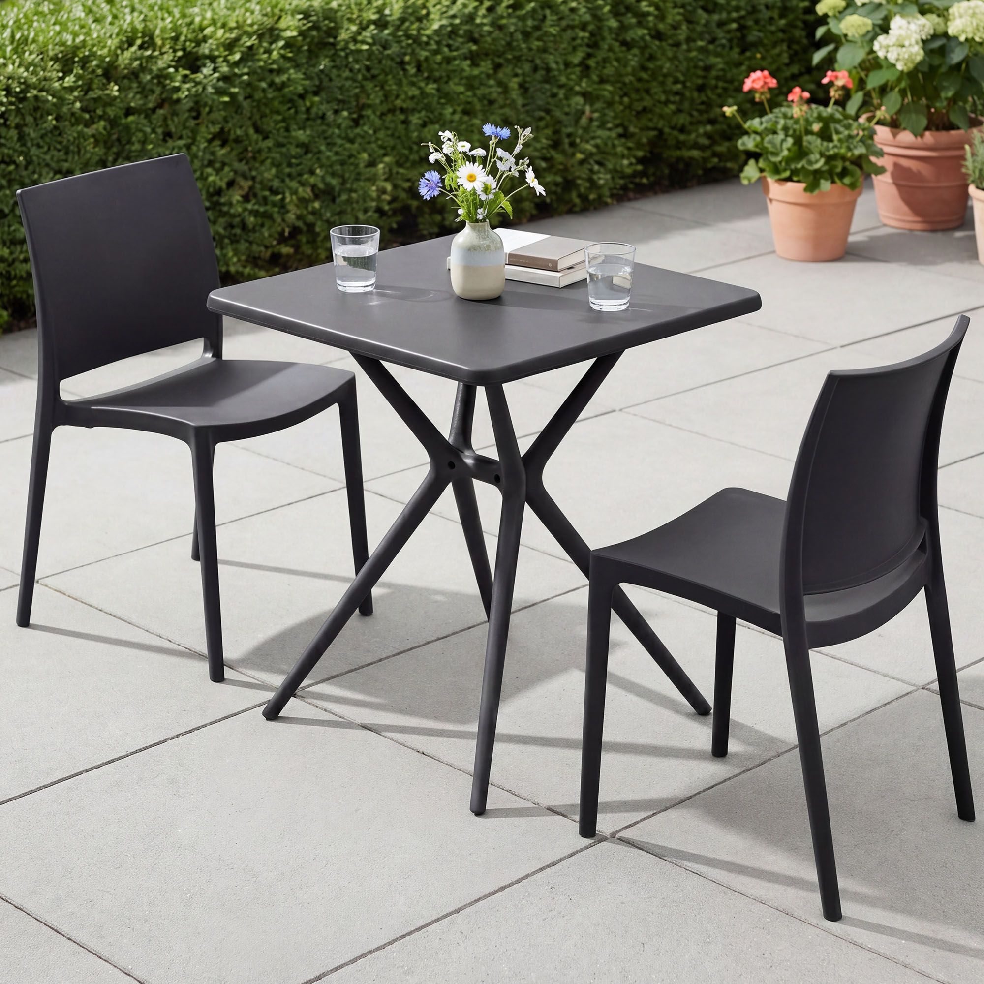 Conjunto de muebles de jardin Amino con 2 sillas