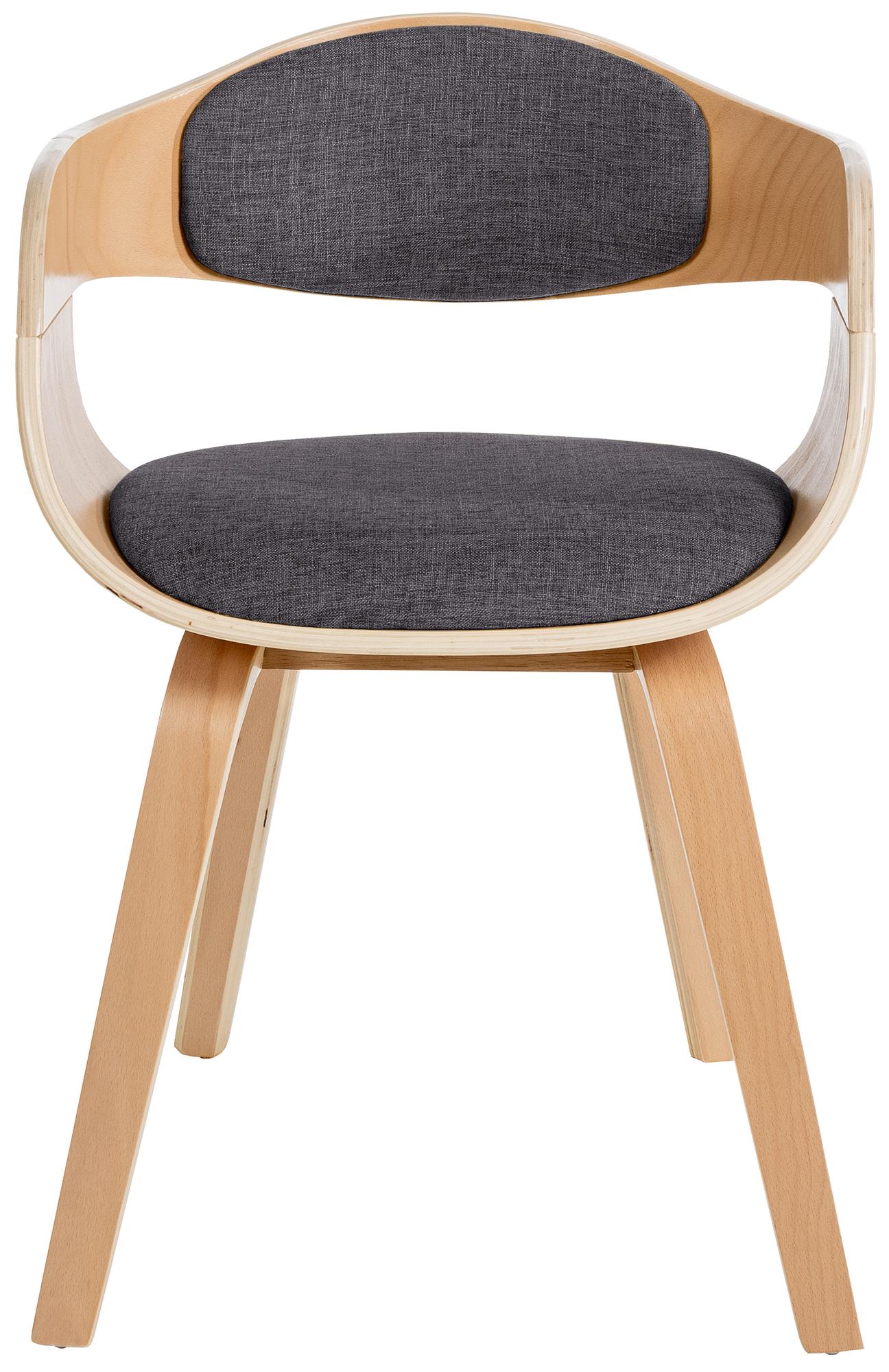 Set de 2 sillas de comedor Kingston de tela y madera