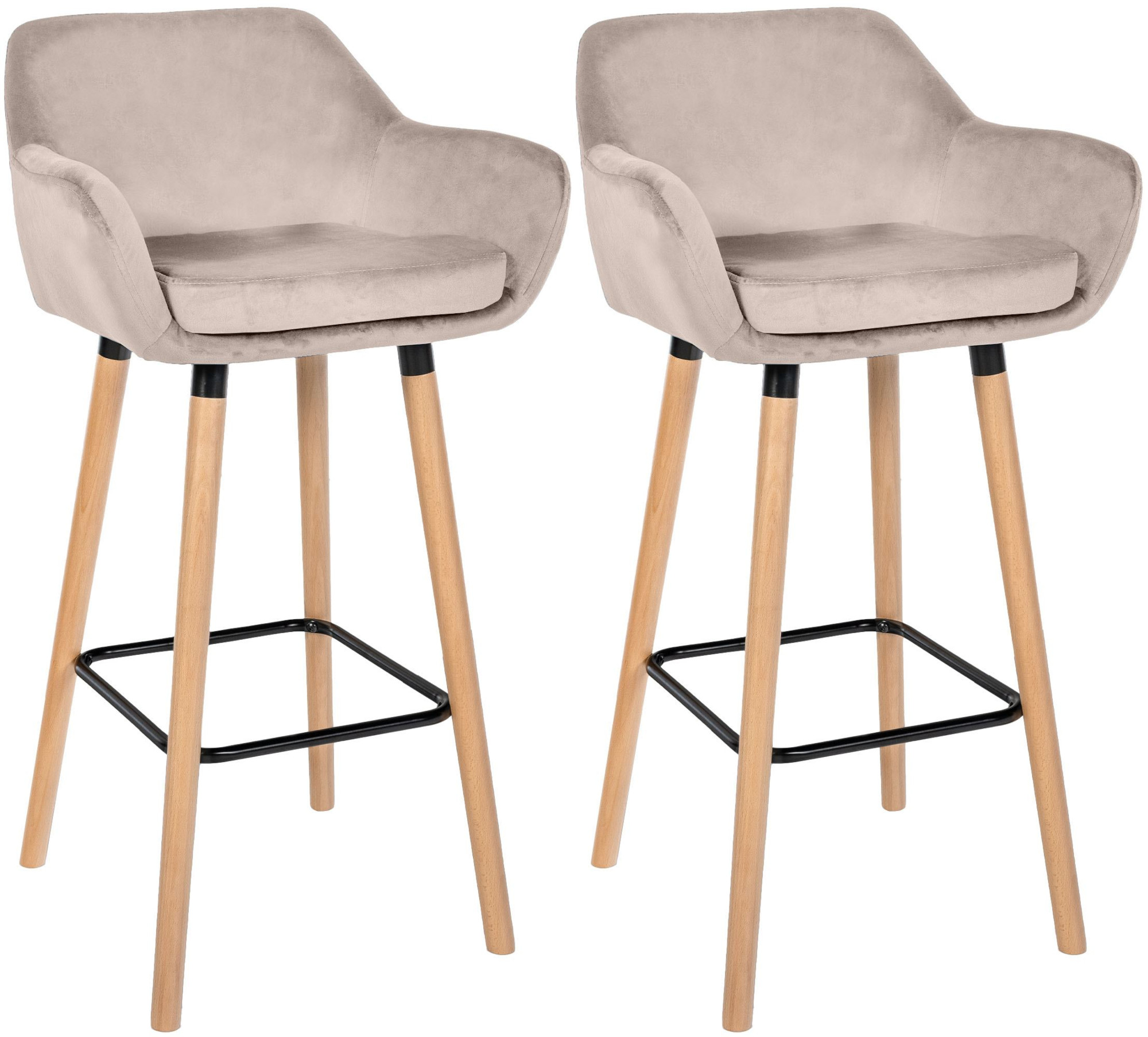 Set de 2 taburetes Grant terciopelo