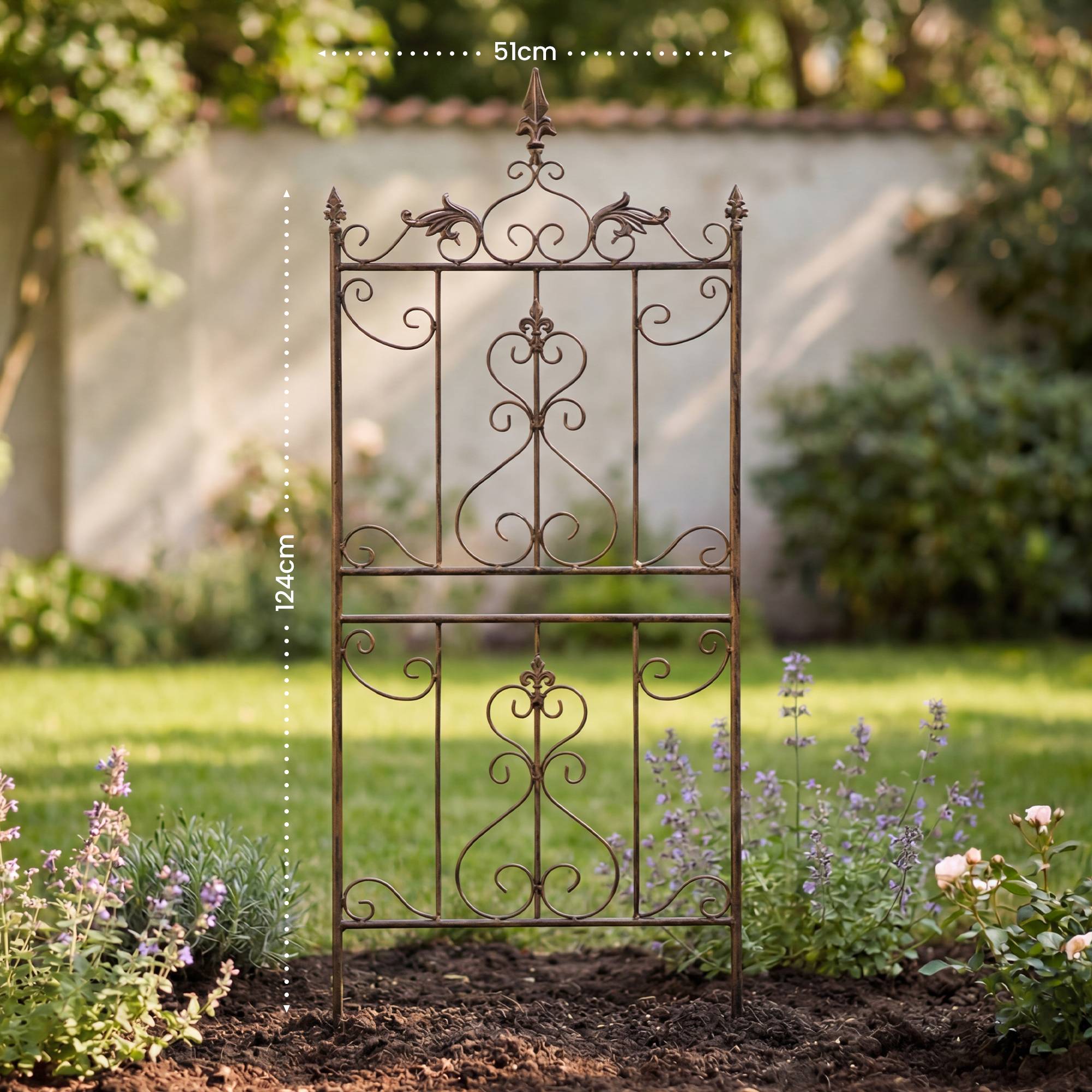 Set de 2 Celosías Myrte | Espaldera Decorativa de Metal para Plantas
