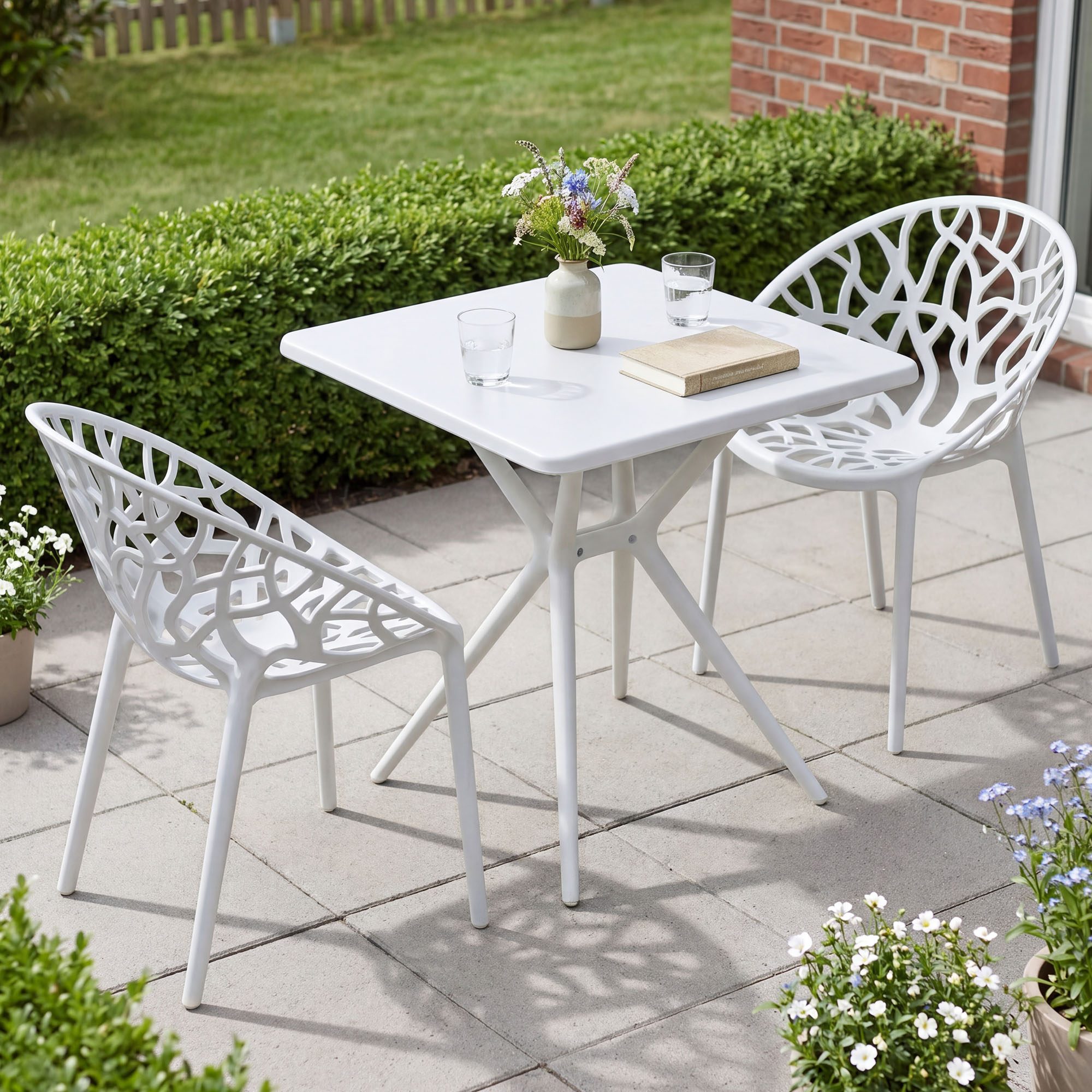 Set de muebles de jardin Lumera con 2 sillas