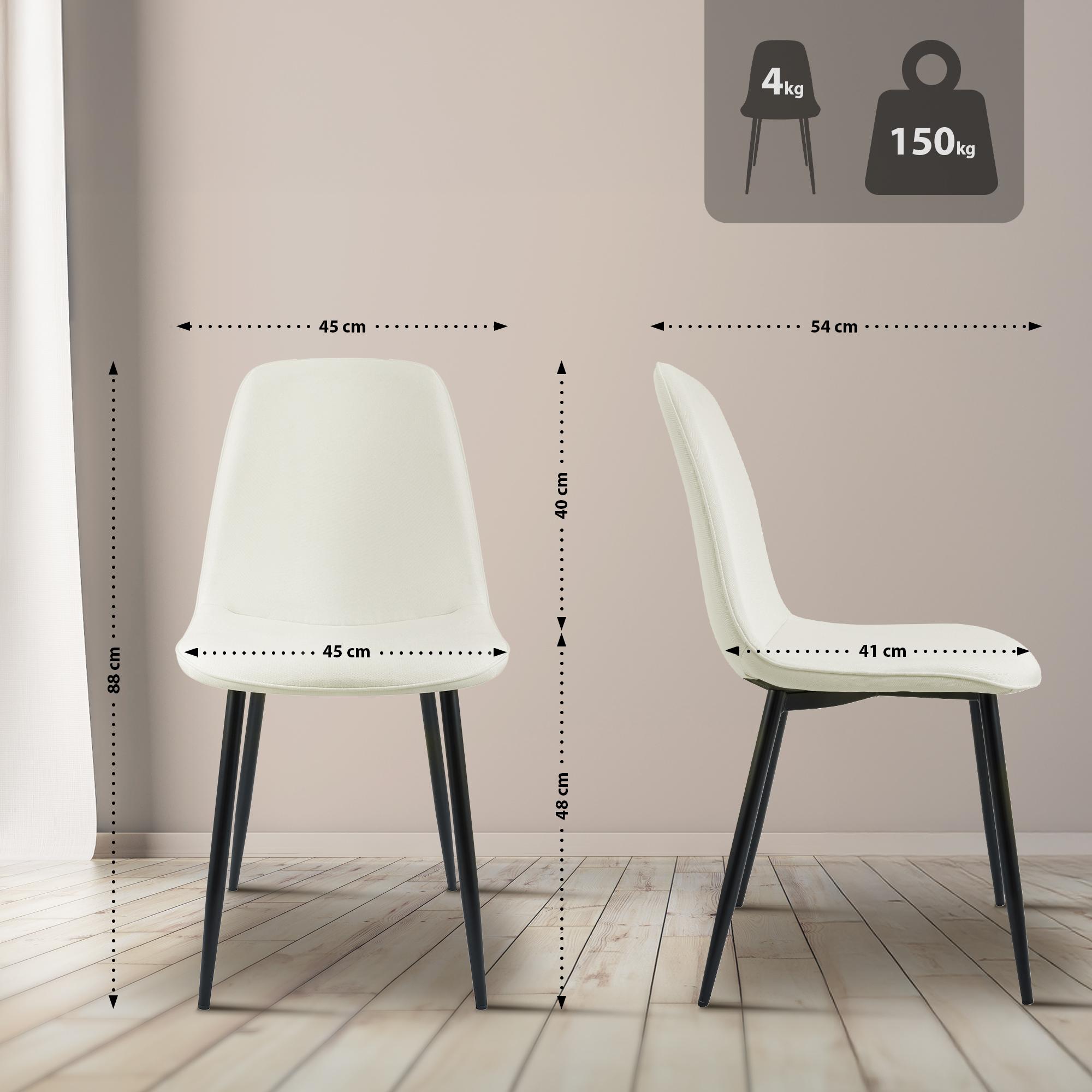 Juego de 2 Sillas de Comedor Maryam