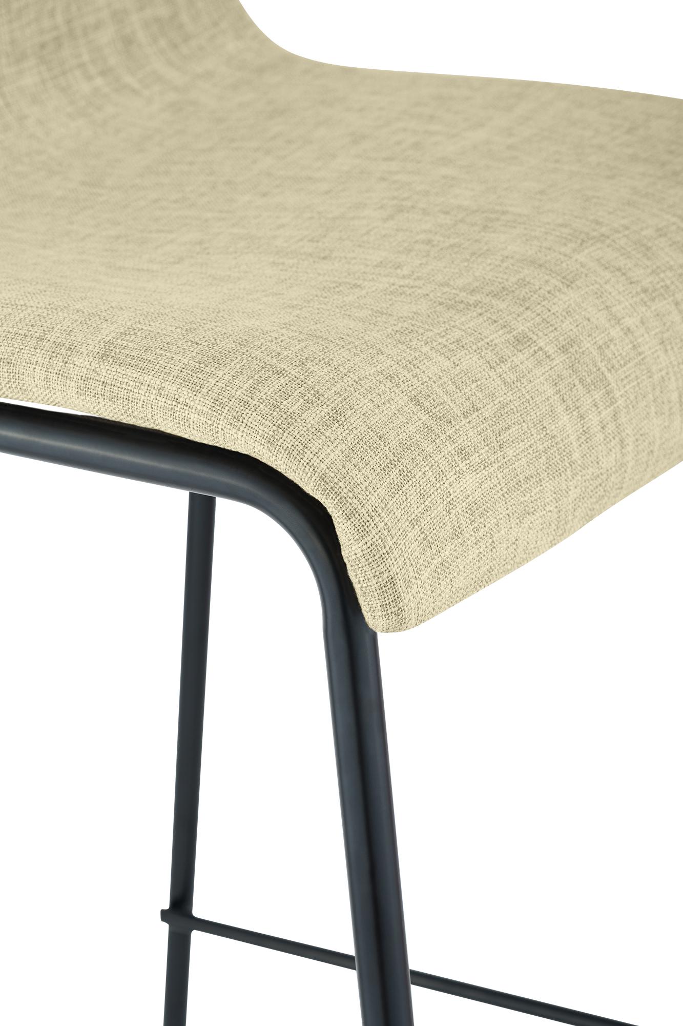Taburete de bar Hover de tela con base de cuatro patas