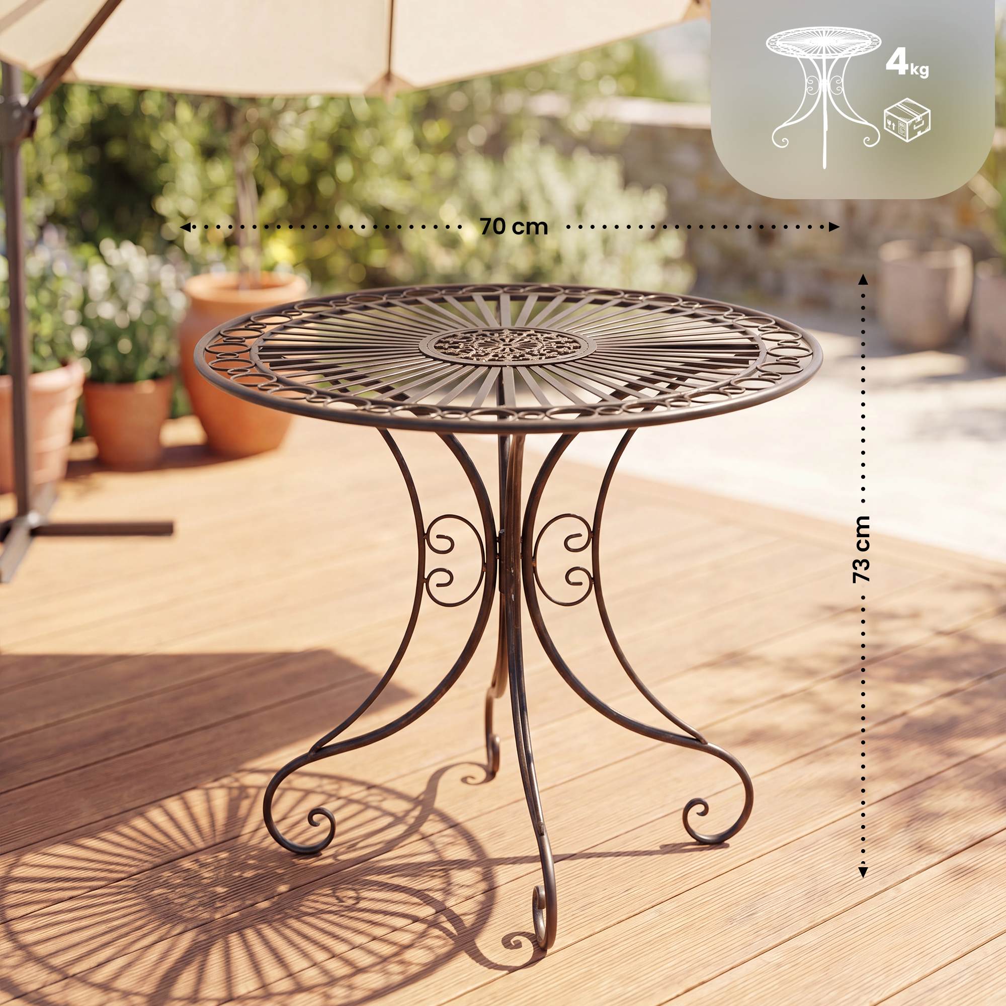 Mesa de jardín Hari