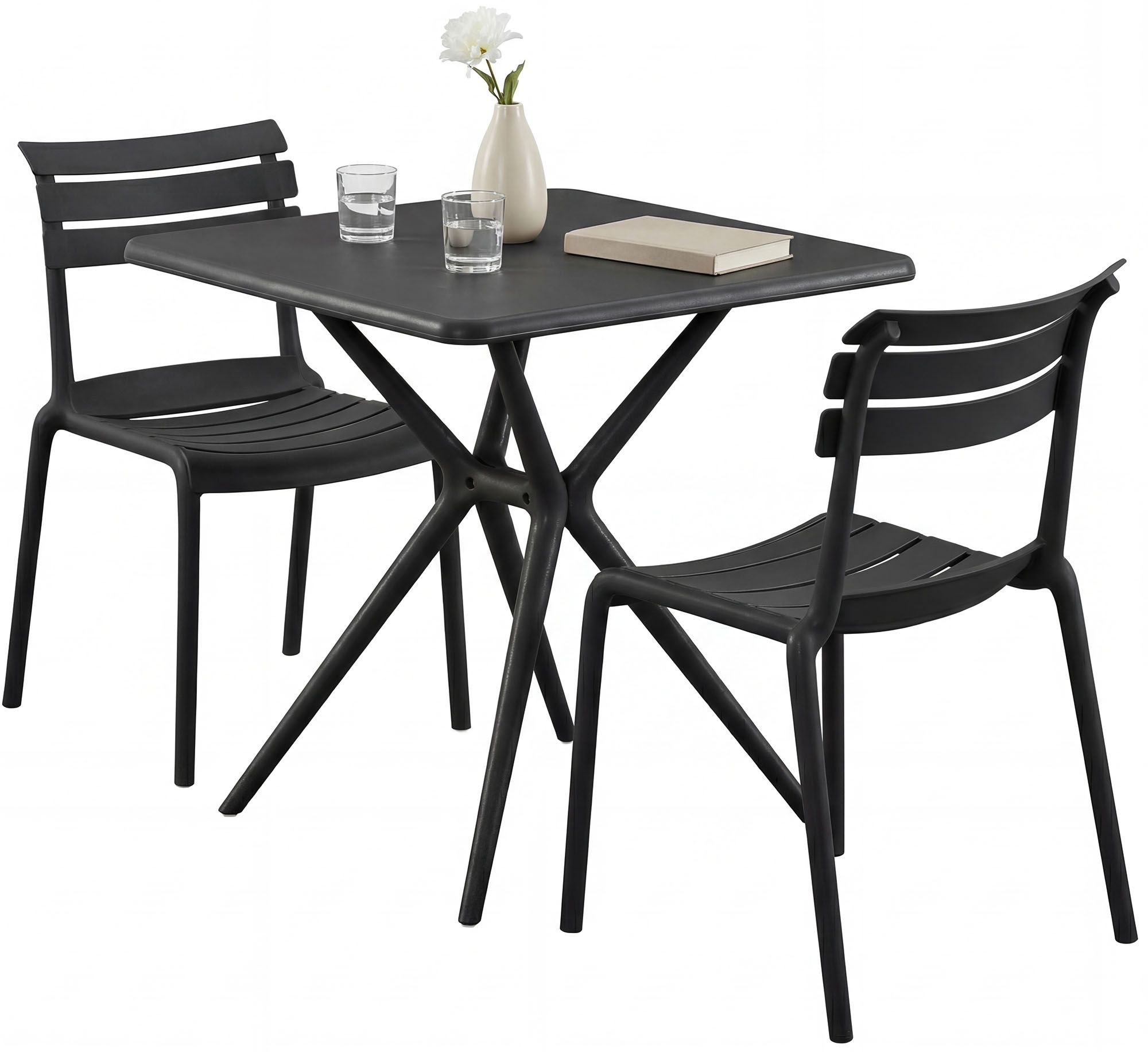 Conjunto de muebles de jardín Vela con 2 sillas