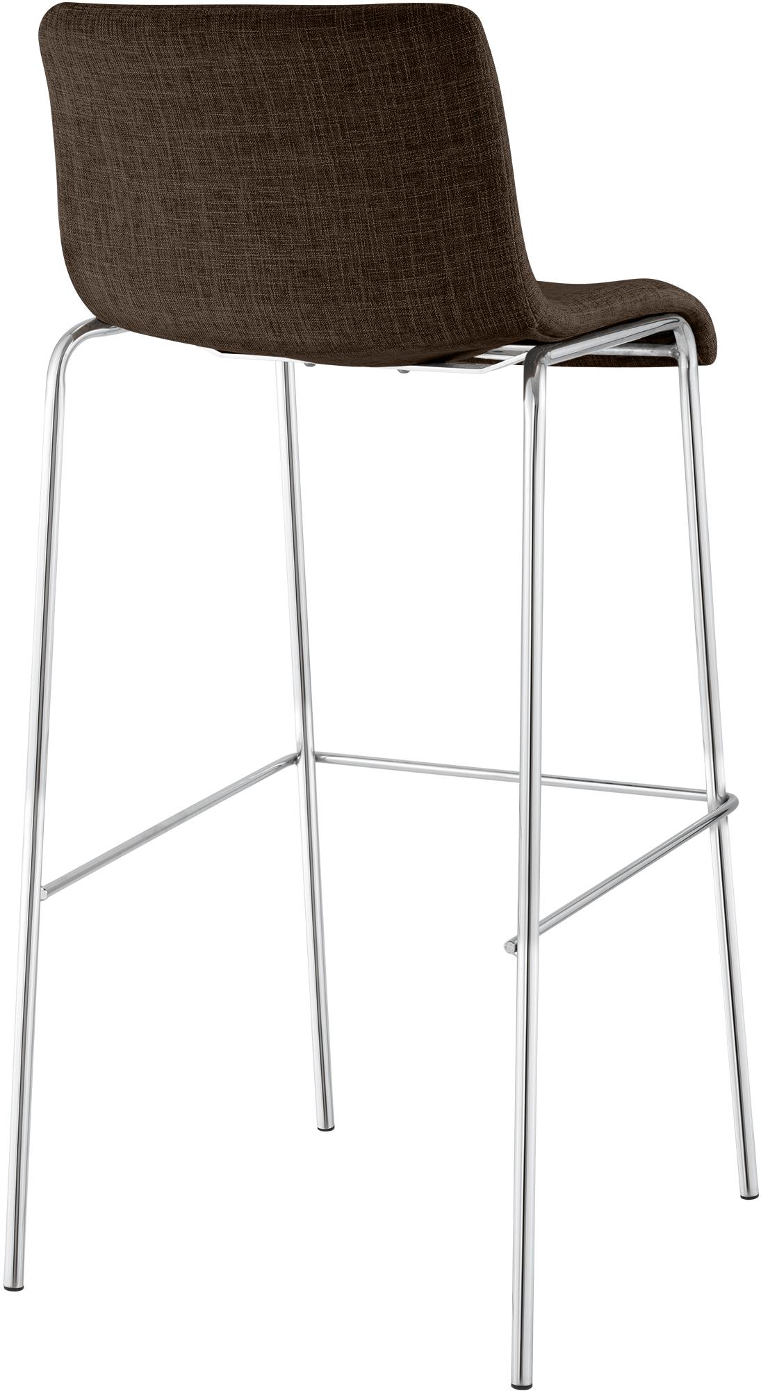 Juego de 2 taburetes de bar Hover, tela, base de cuatro patas