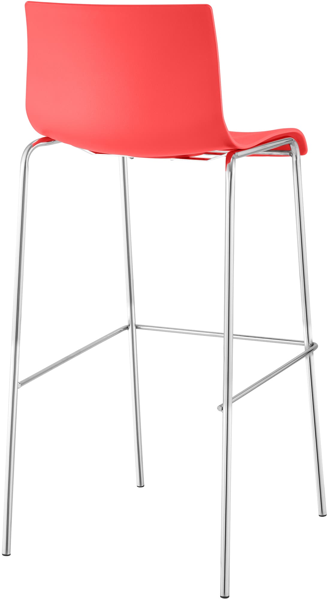 Taburete de Bar Hover de Plástico Base de 4 Patas