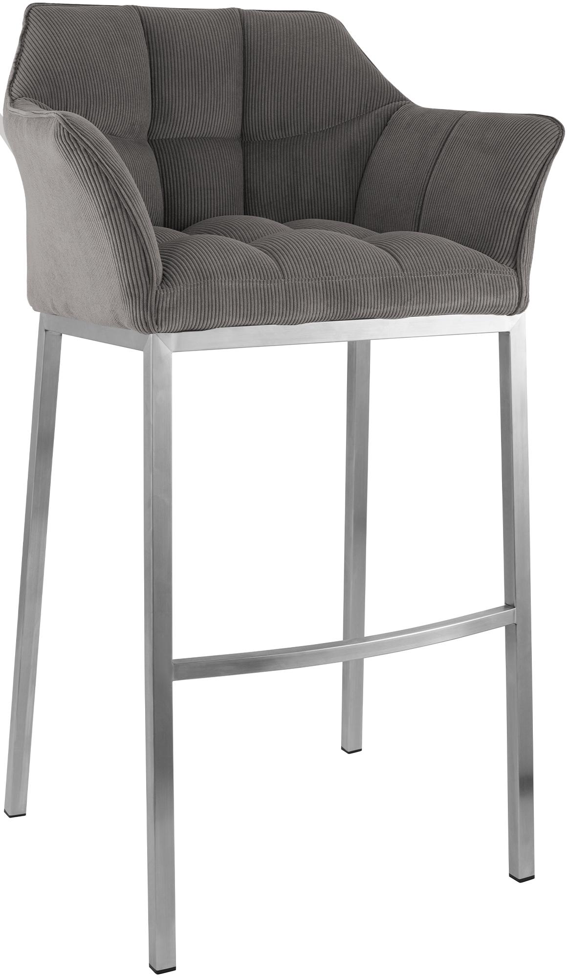 Taburete de bar Damaso Cord con base de cuatro patas