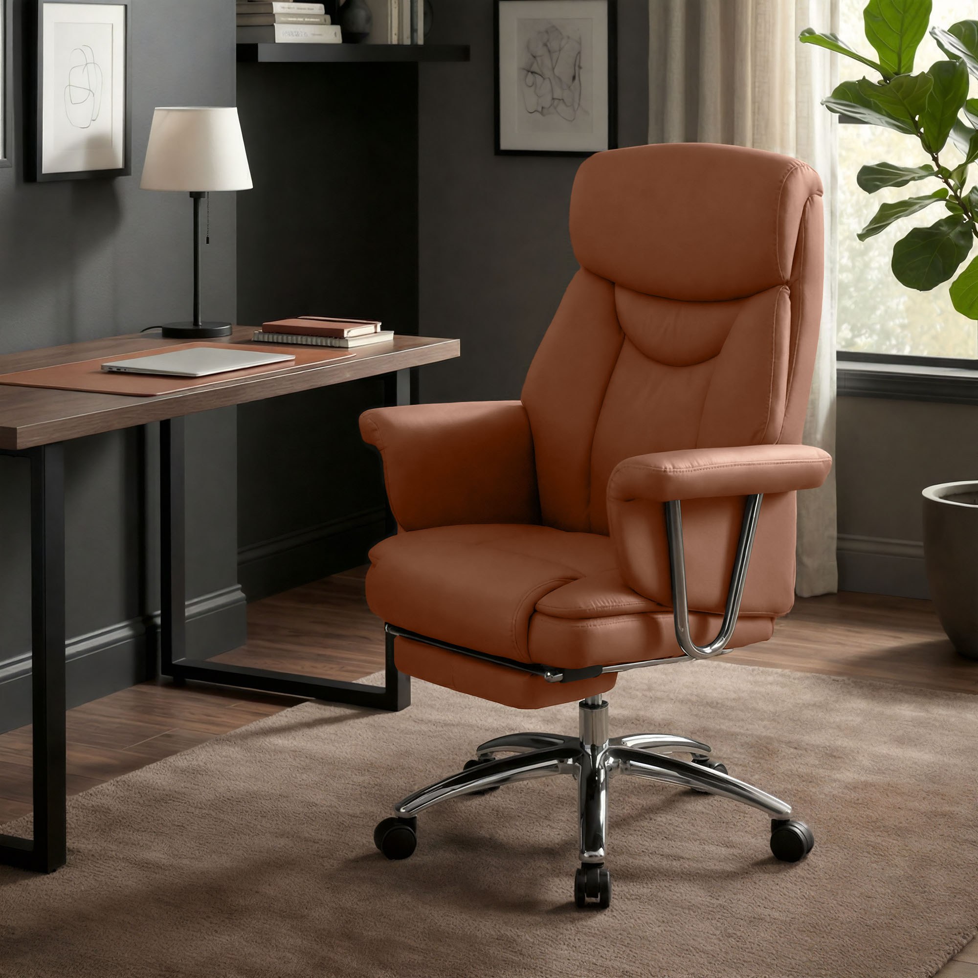 Silla de Oficina Dahra Cuero Auténtico
