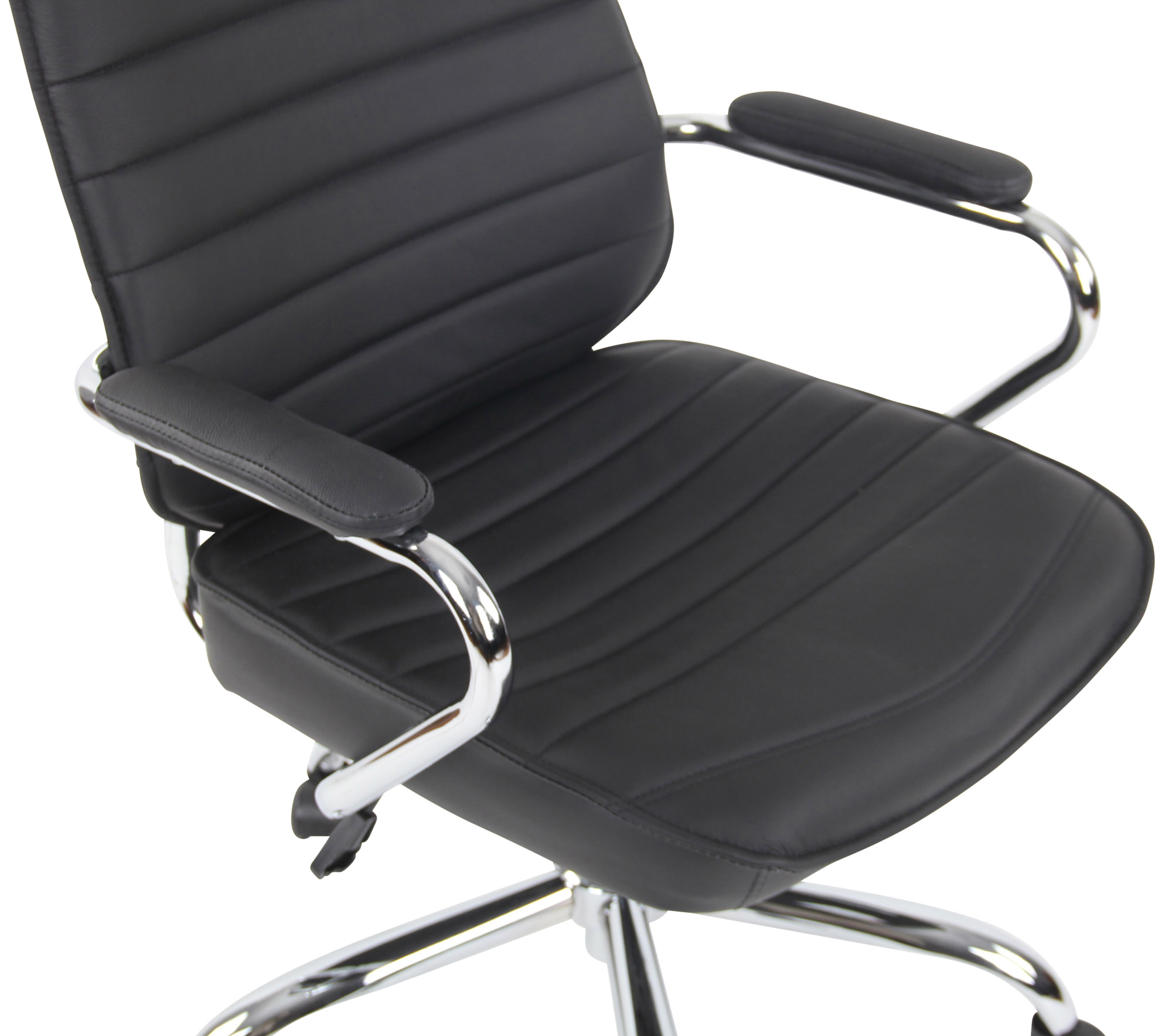 Silla de oficina Rako de piel auténtica