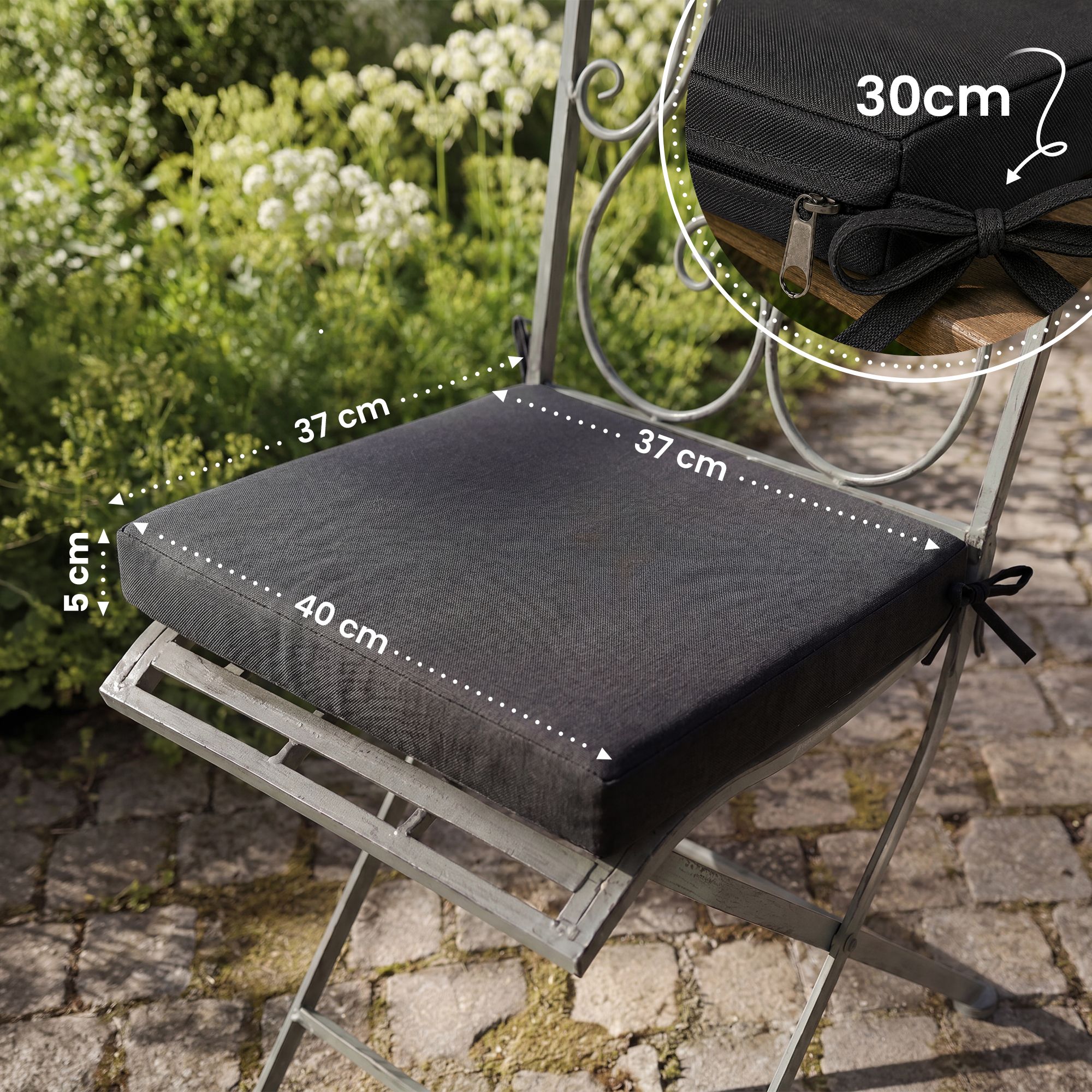 Cojin de asiento para silla de jardin Sibell o Kiran