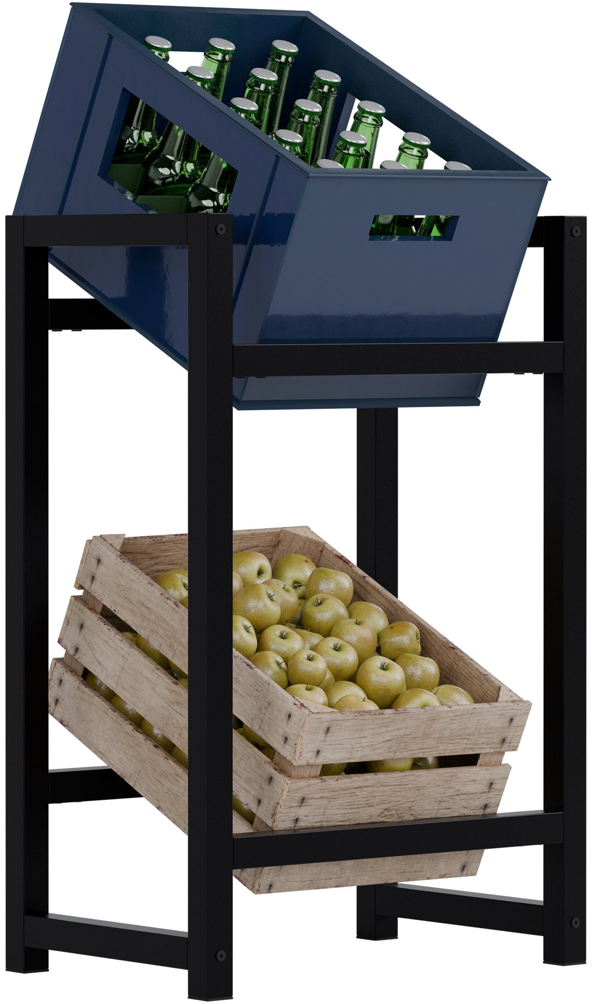 Soporte para cajas de bebidas apilables