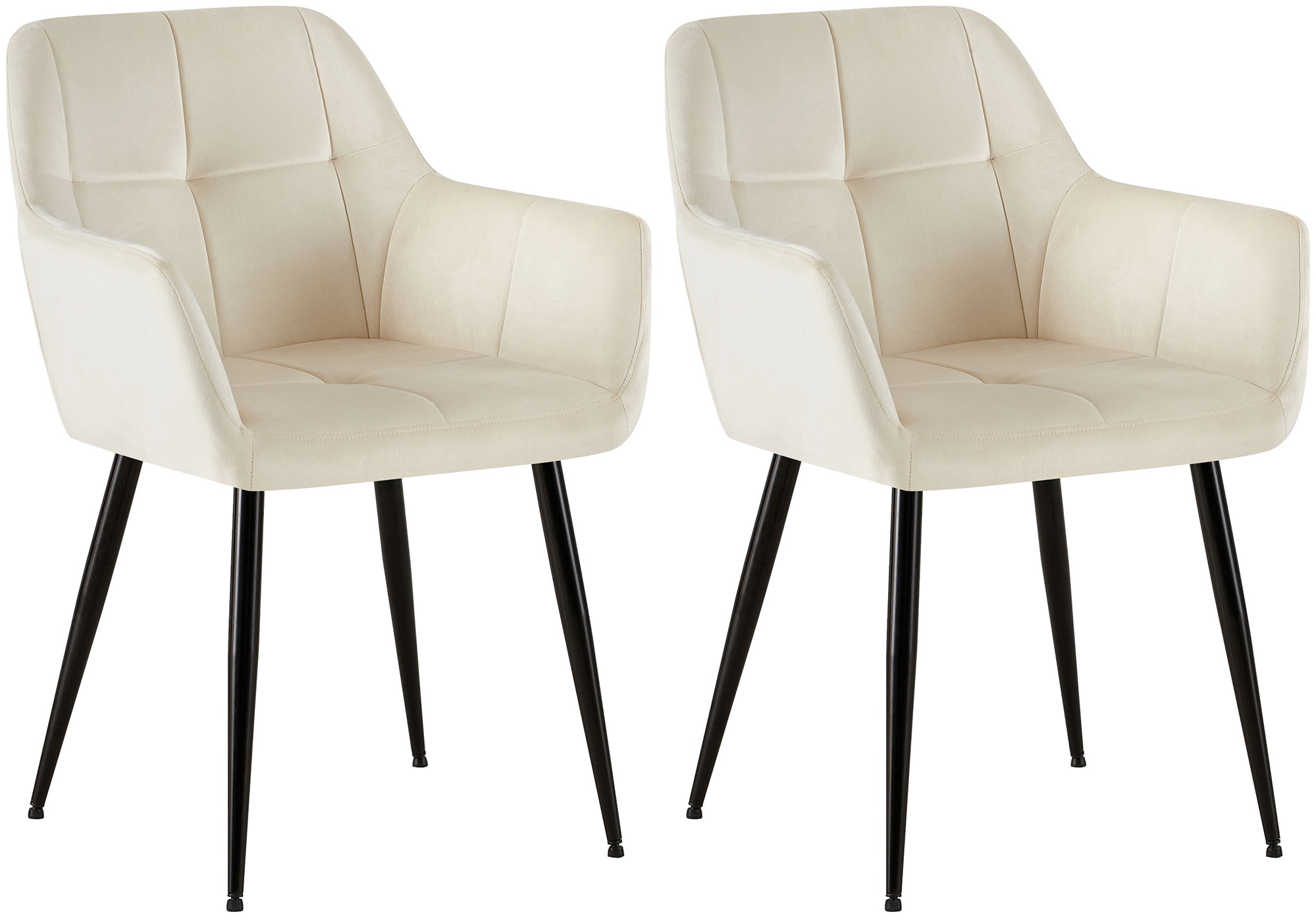 Set de 2 Sillas de salón Emia en terciopelo