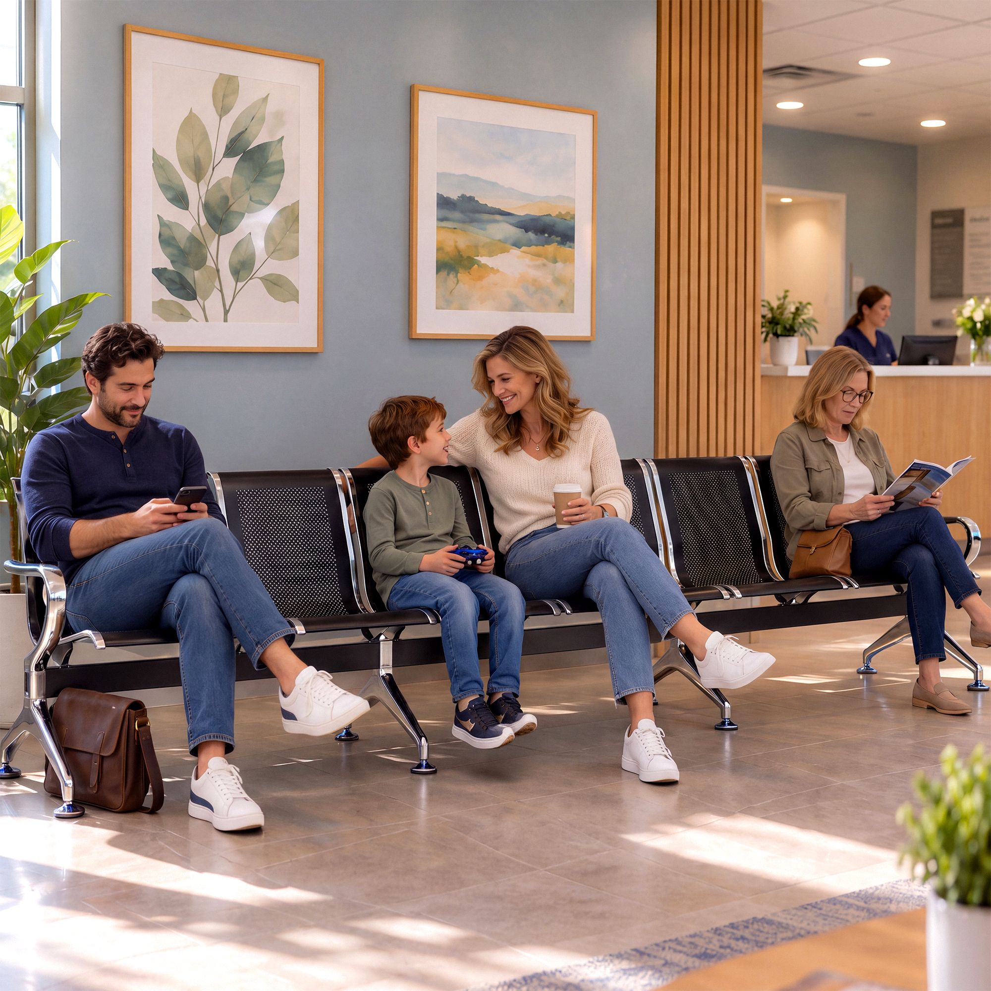 Bancada de espera Airport de 6 plazas