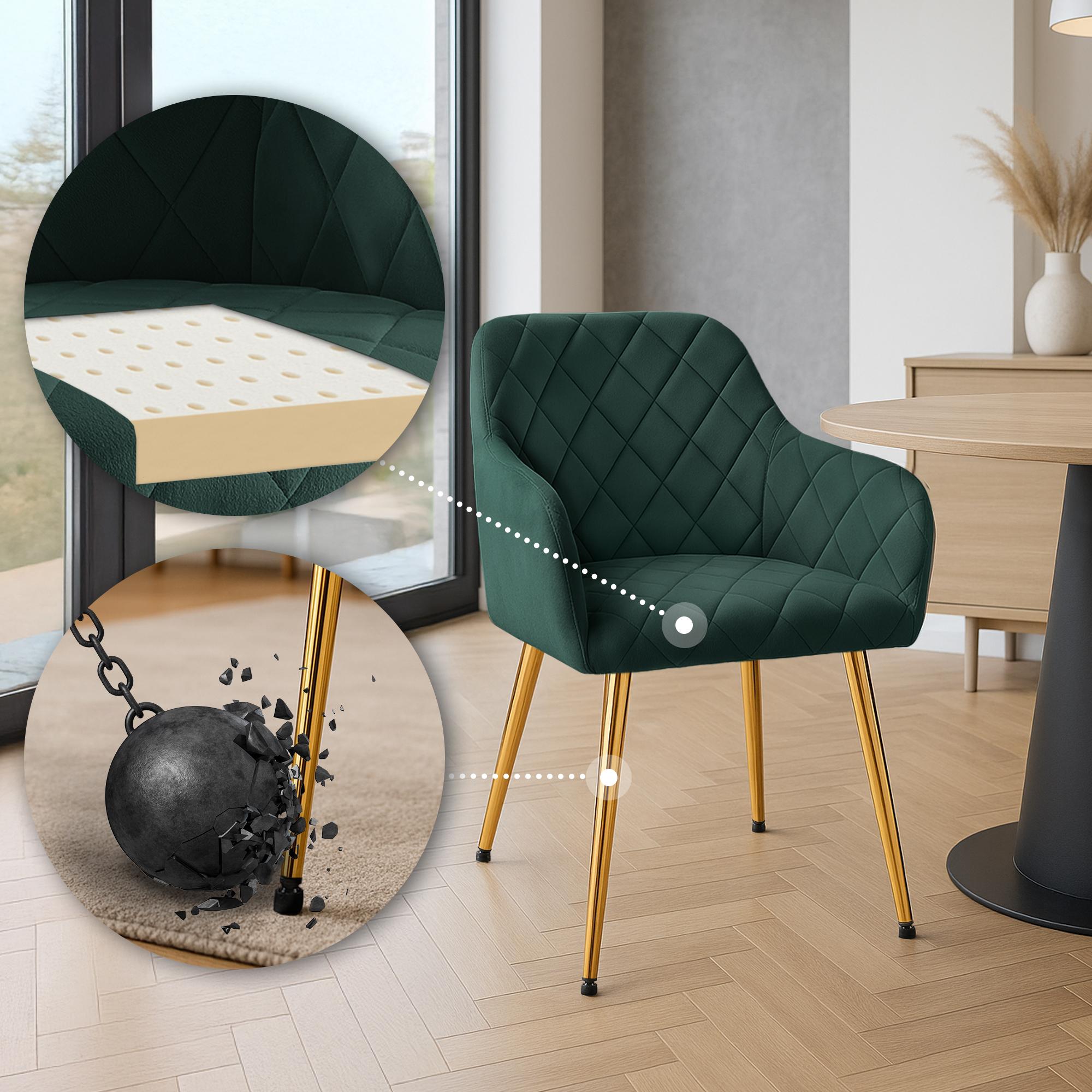 Silla de comedor Monett terciopelo