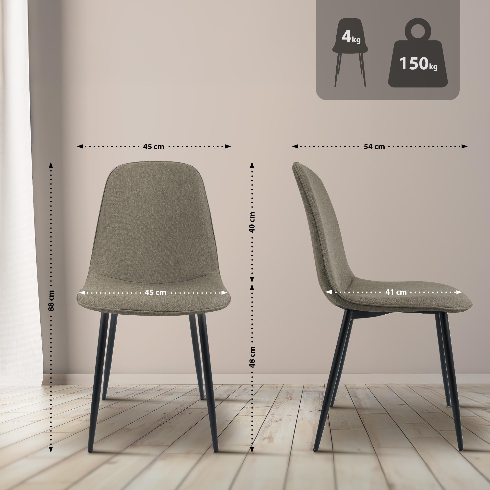 Juego de 2 Sillas de Comedor Maryam