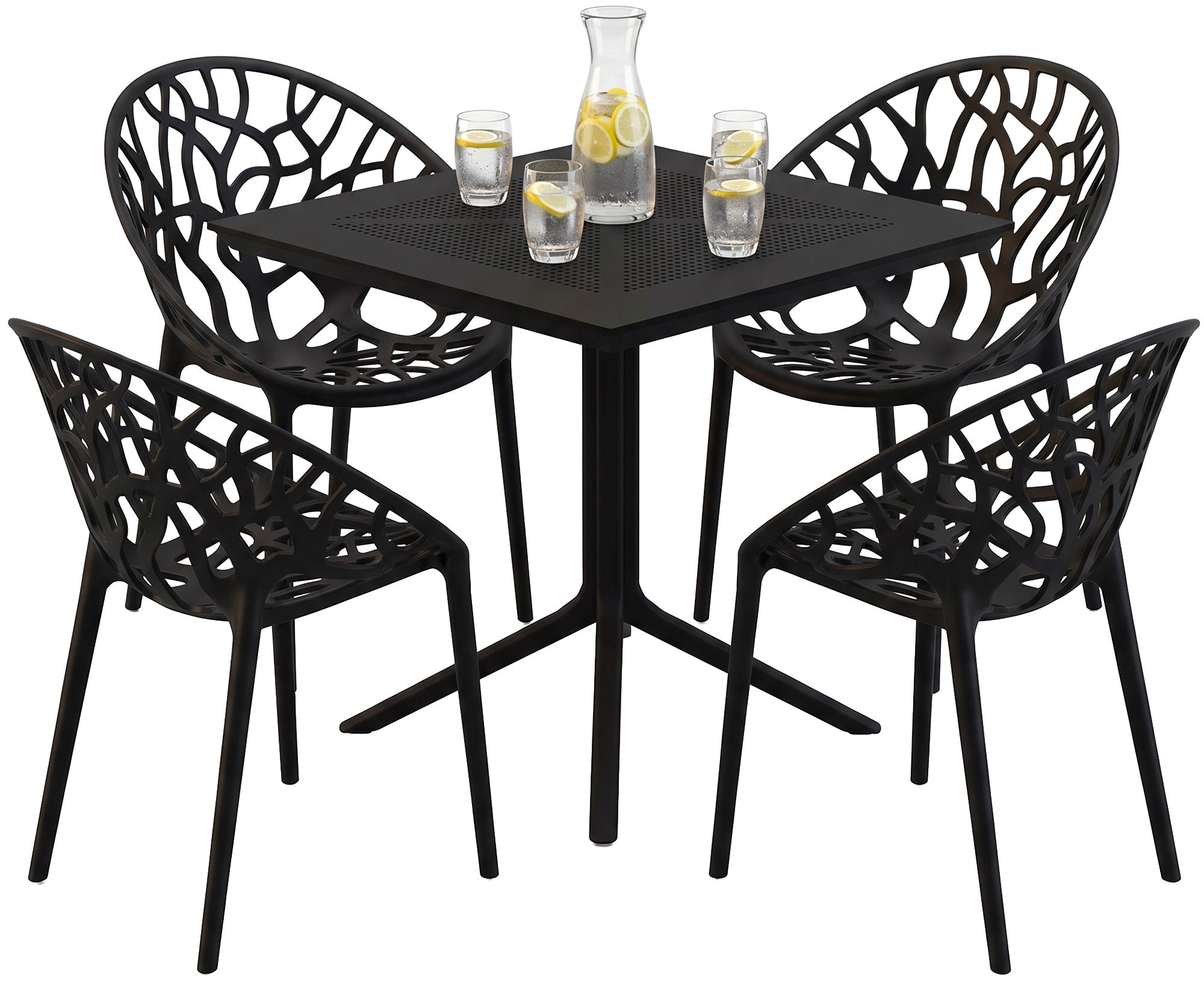 Set de muebles de jardin Avara con 4 sillas