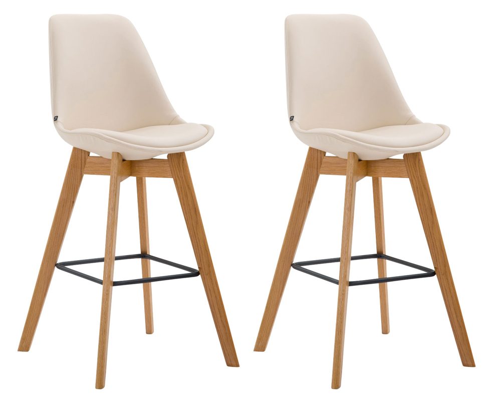 Set De 2 Taburetes Metz En Simil Cuero