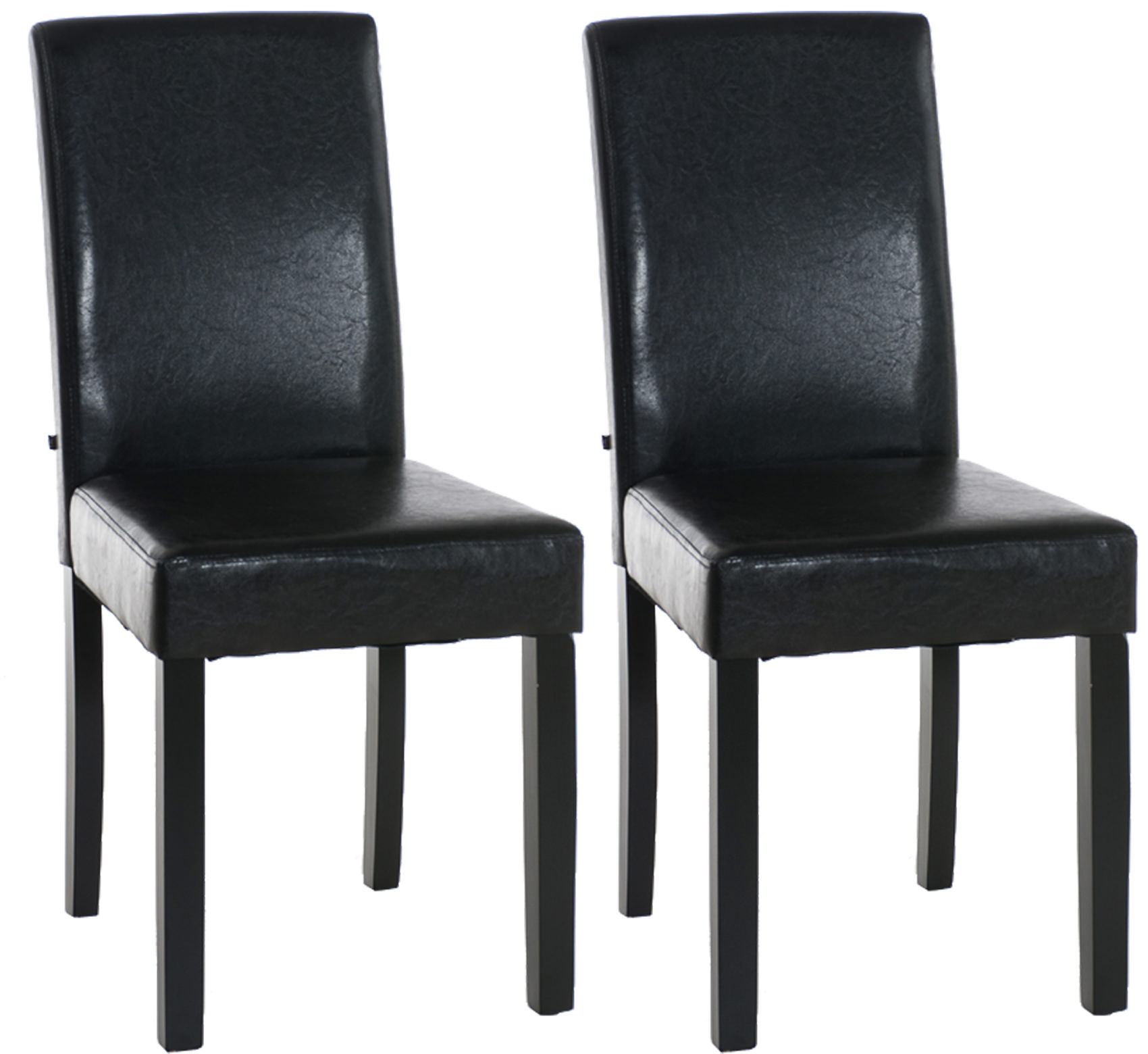 Set de 2 sillas de comedor Ina en cuero sintético