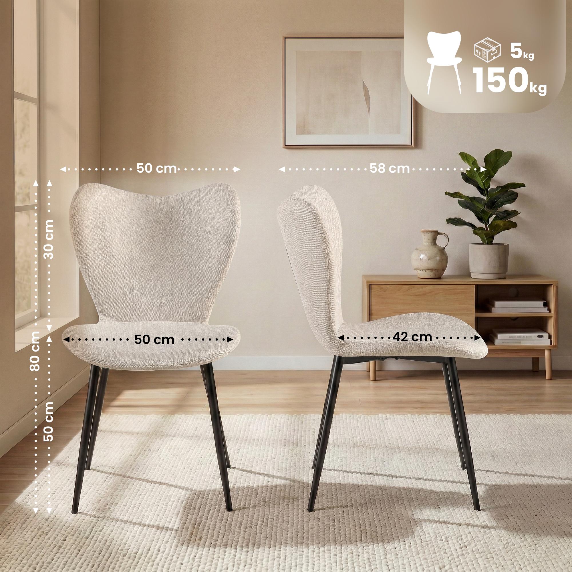 Juego de 2 sillas de comedor Maika