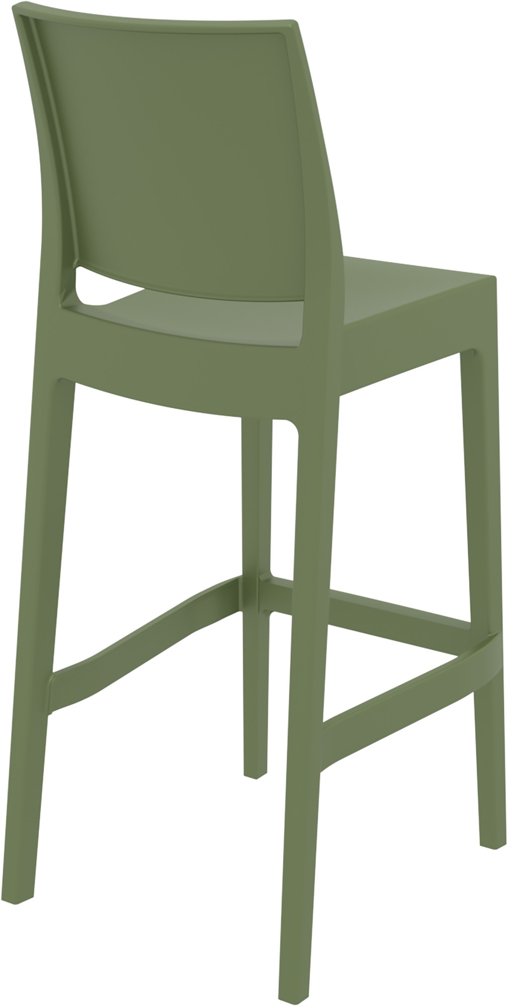 Juego de 4 taburetes de bar Maya de plastico