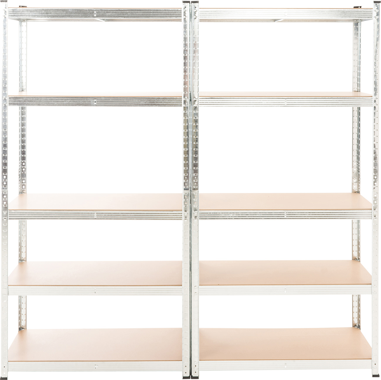Set De 2 Estanterías Galvanizadas G 180x90x40 cm