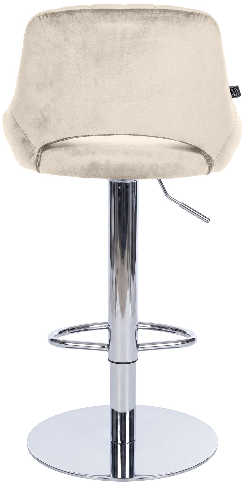 Taburete de bar Milet con estructura resistente cromada
