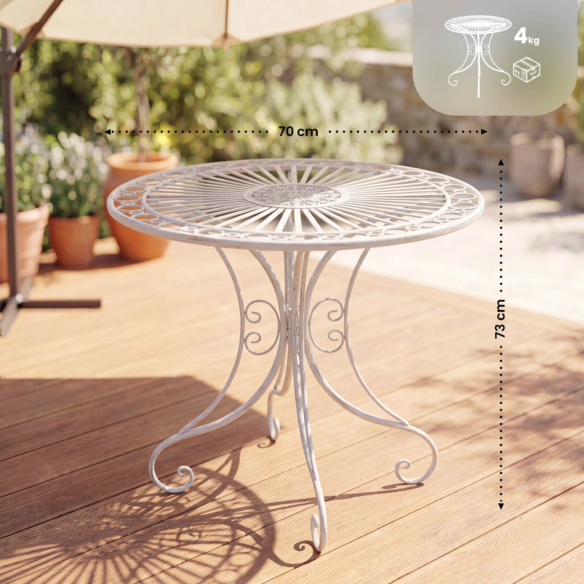 Mesa de jardín Hari