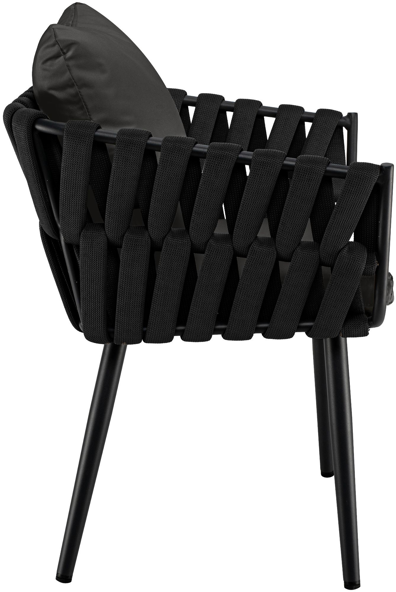 Silla de jardín Lombardia antracita con cojín de asiento