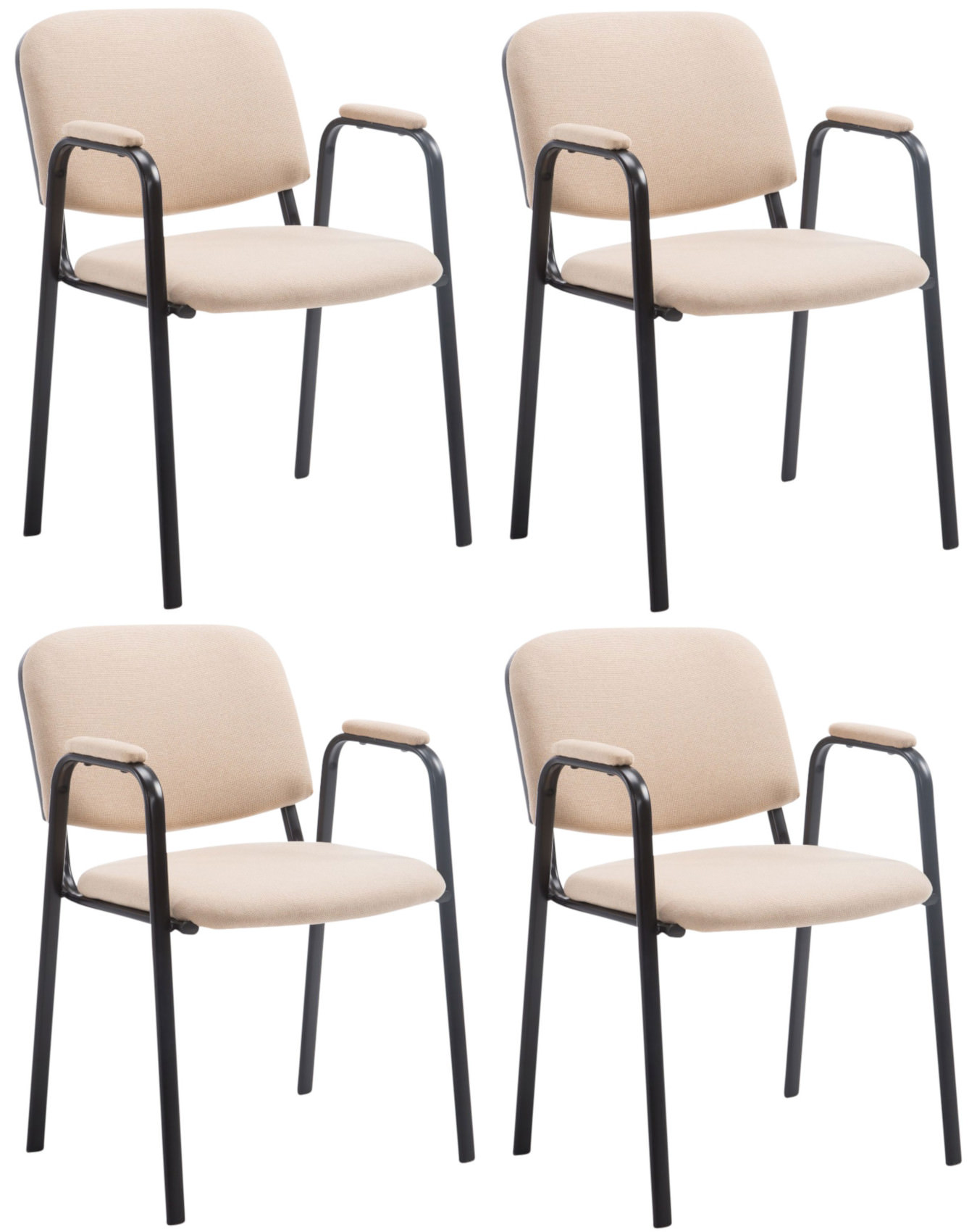 Set de 4 Sillas Apilables Ken Pro de Tela