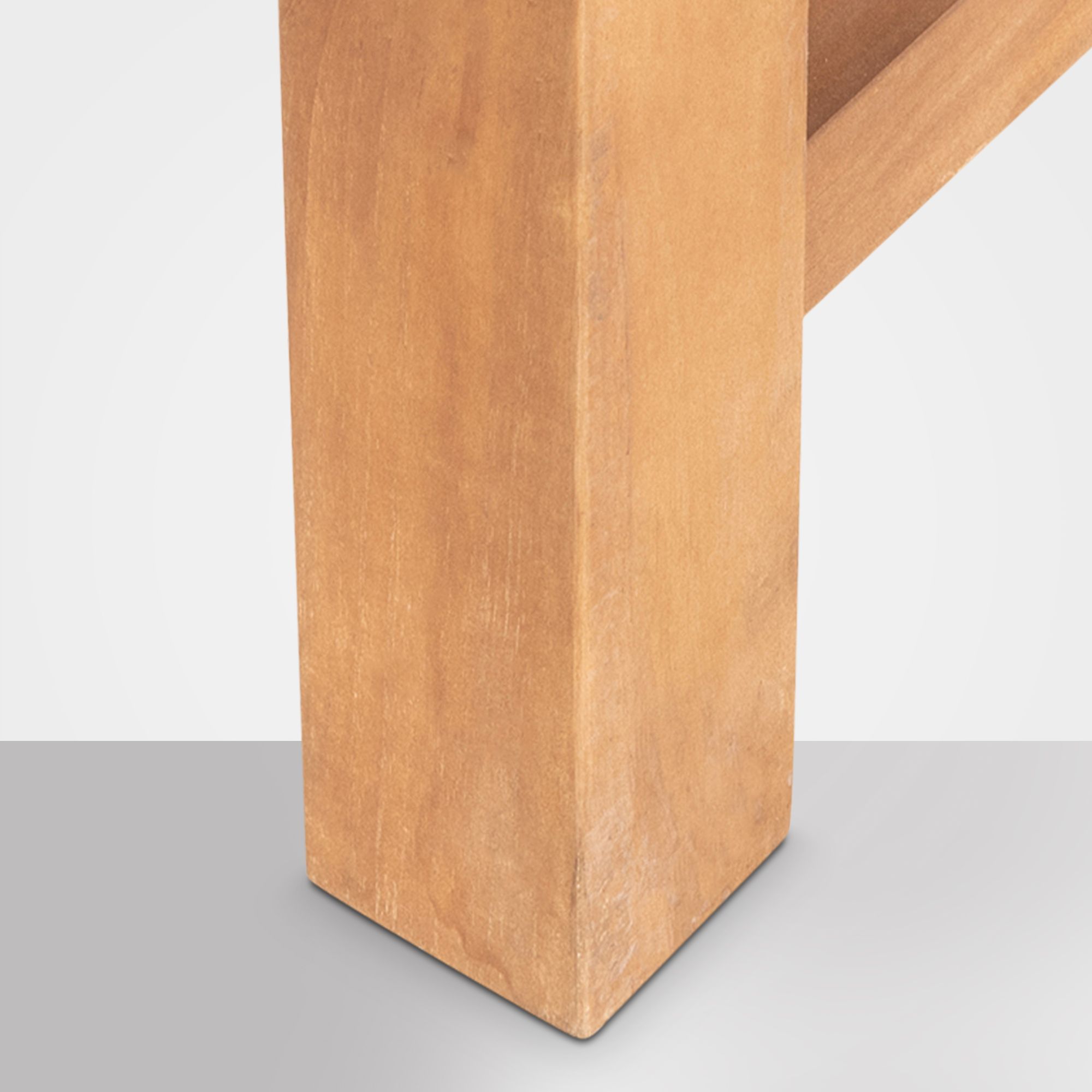 Banco de teca de 120 cm con cubierta protectora