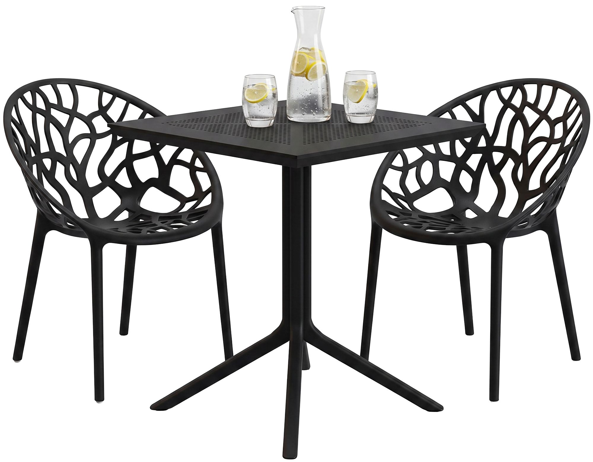 Conjunto de muebles de jardín Avara con 2 sillas