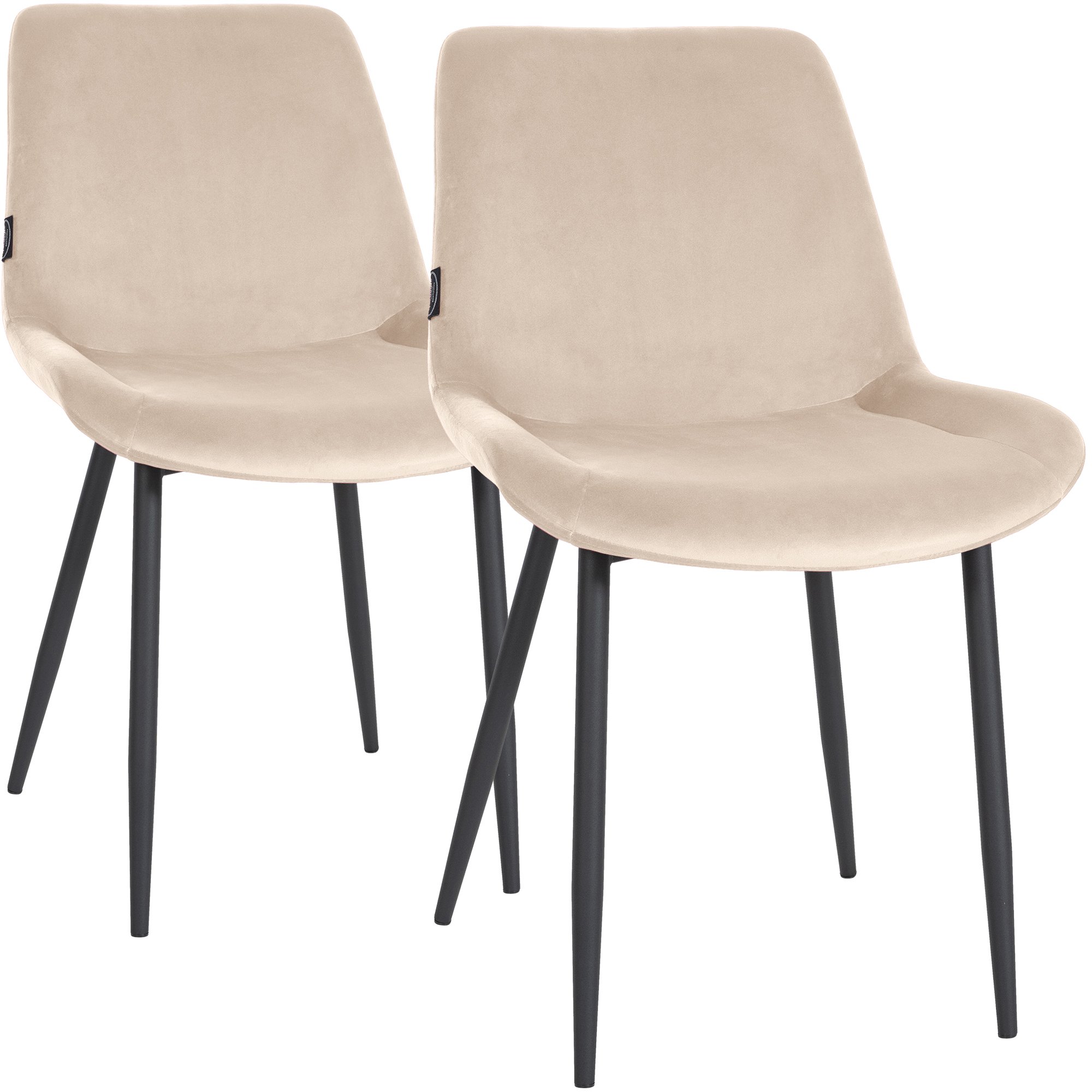 Juego de 2 Sillas de Comedor Victoria de Terciopelo