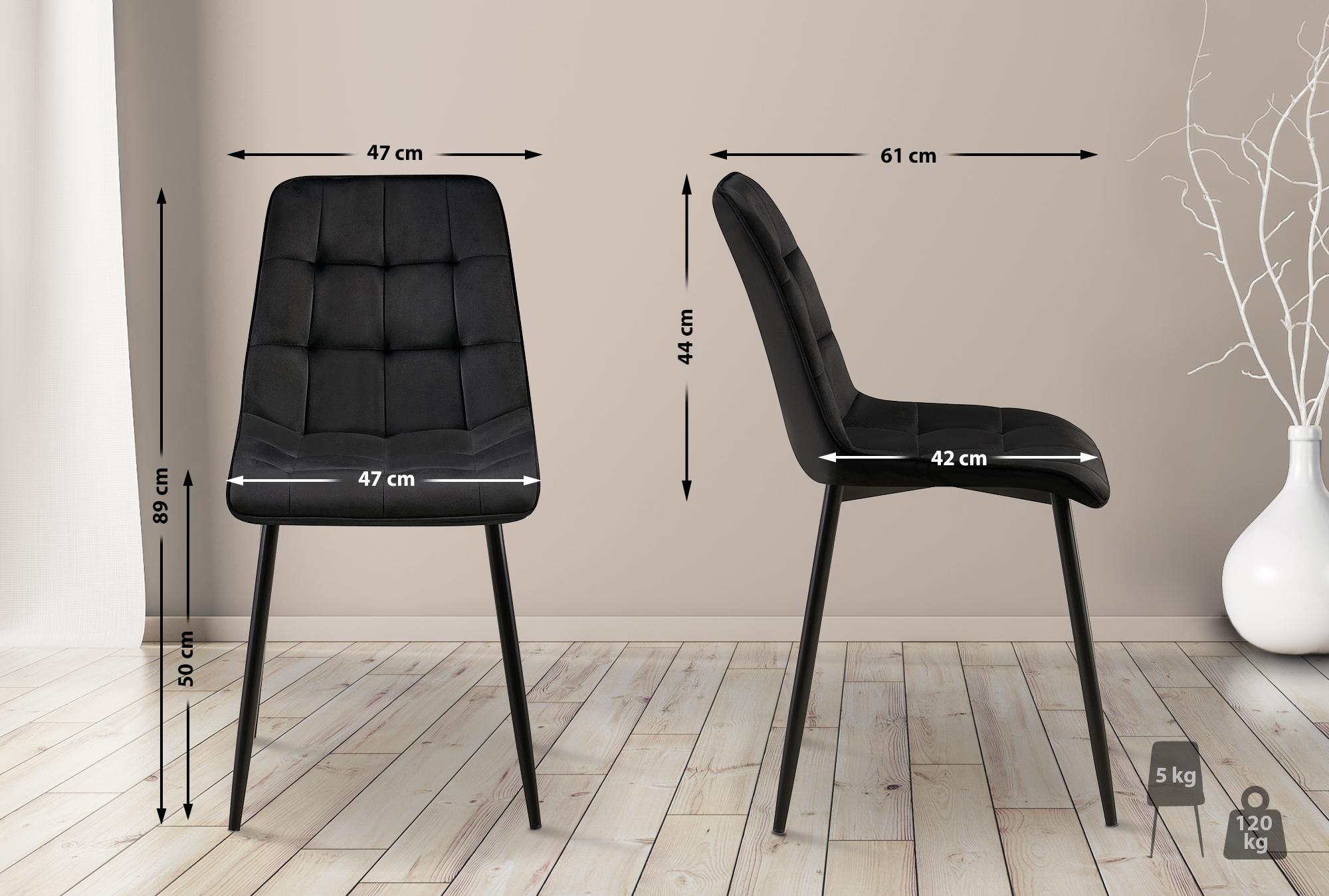 Silla de comedor Gifford con funda de terciopelo
