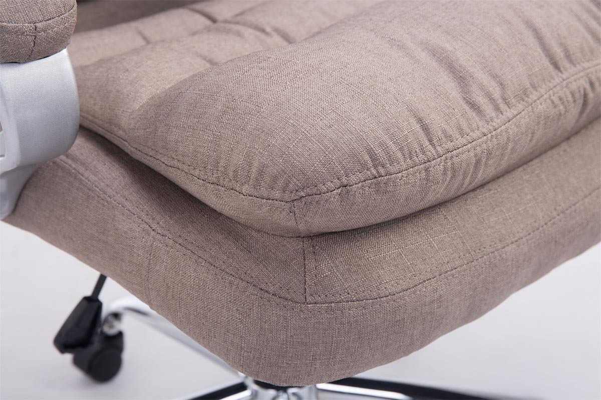 Silla de oficina XXL Vancouver tapizada en tela