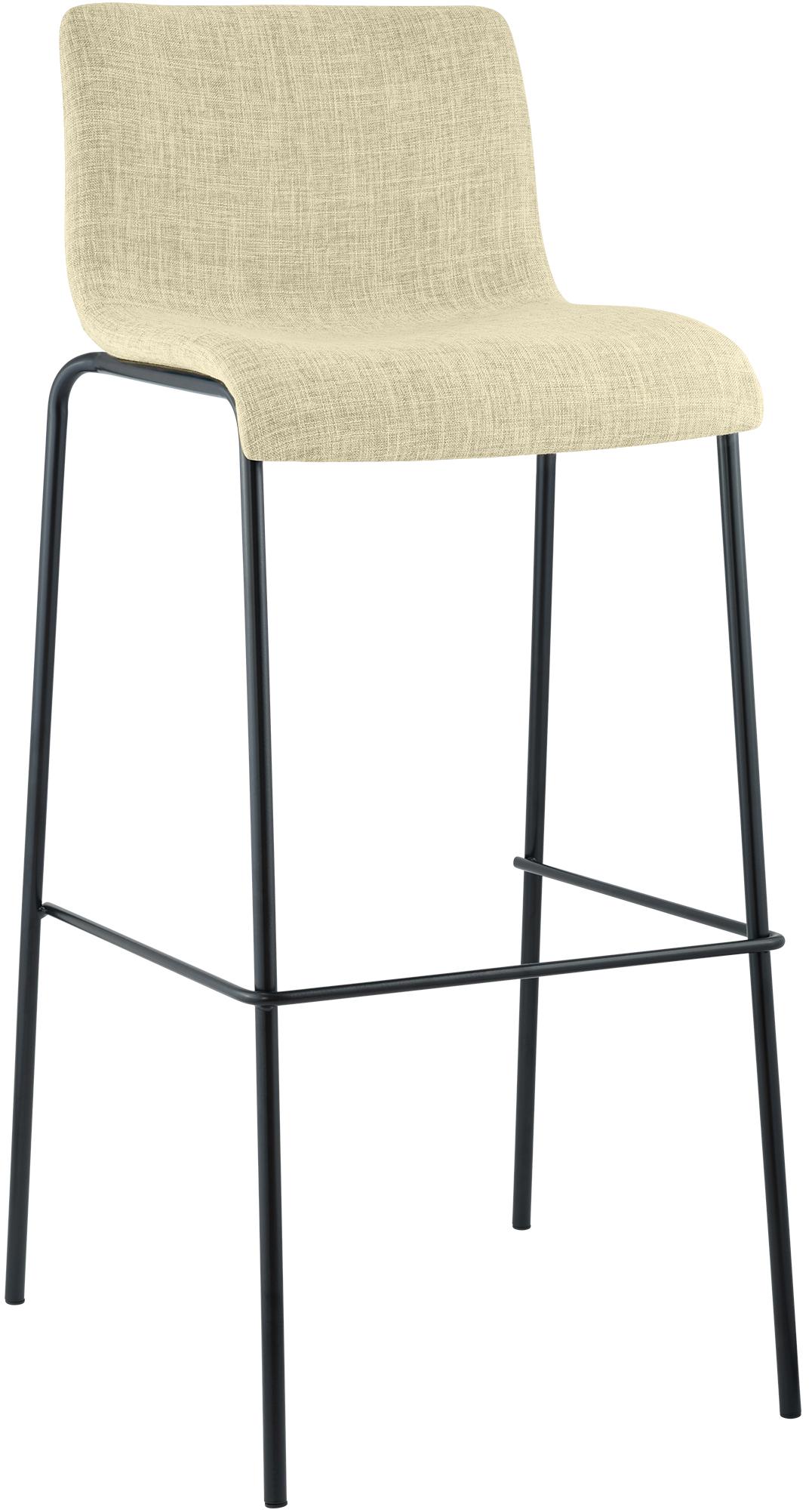 Taburete de bar Hover de tela con base de cuatro patas