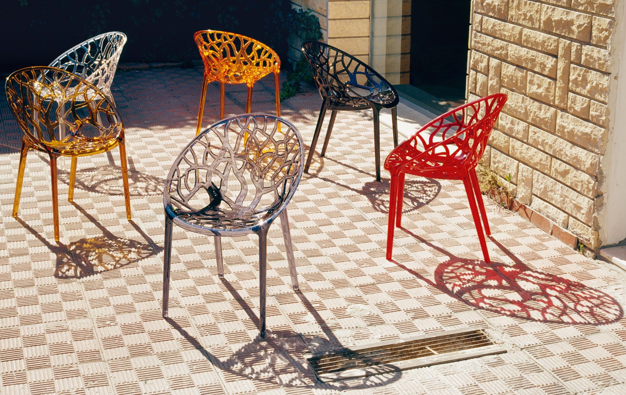 Juego de 2 sillas de cristal