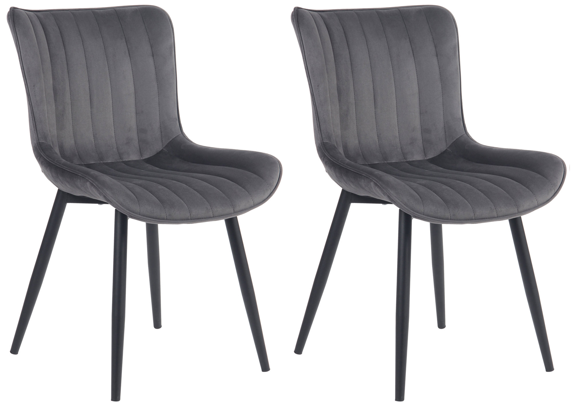 Set De 2 Sillas de comedor Largo en terciopelo o polipiel