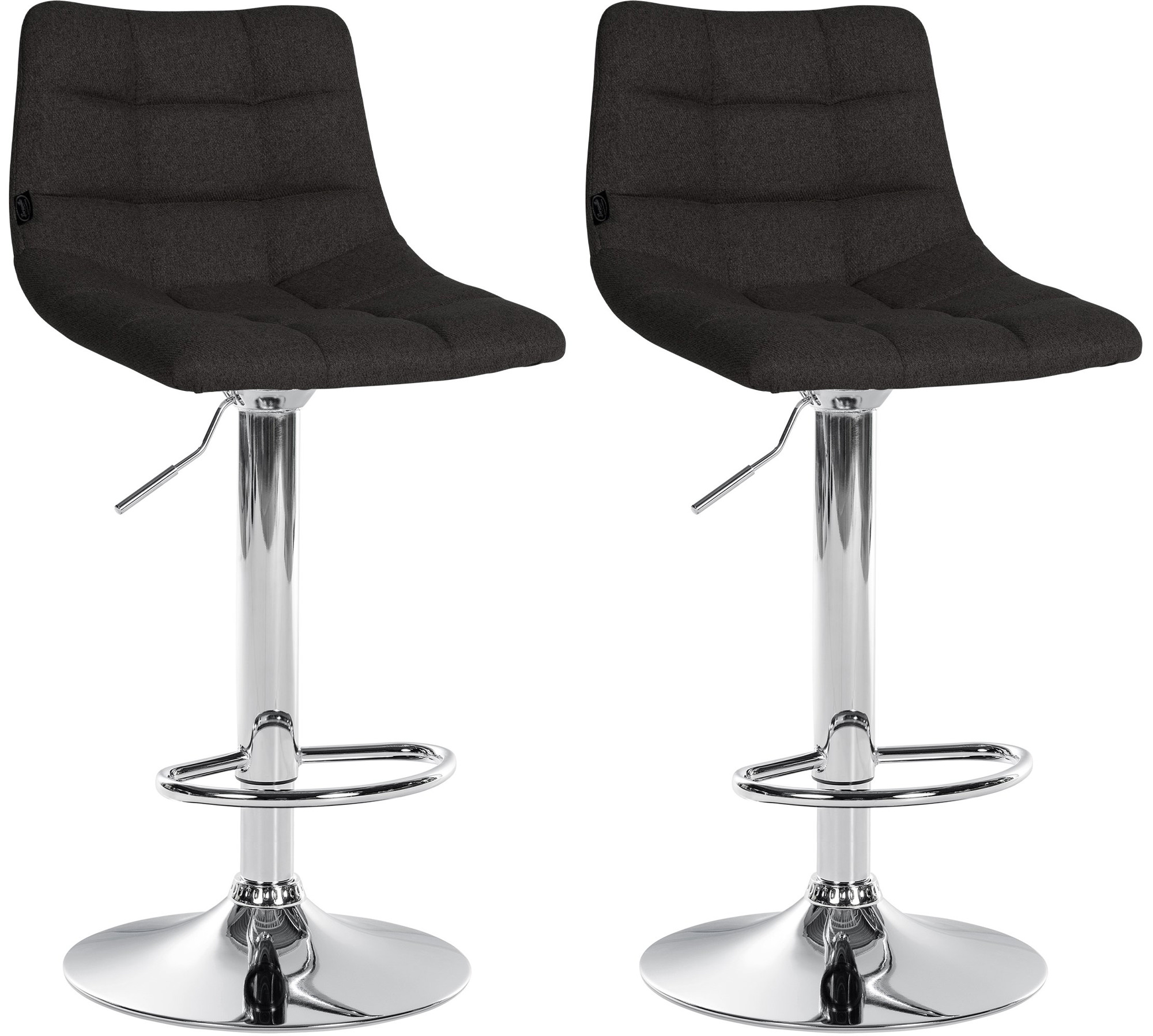 Set de 2 Taburetes de bar Jerry en tela