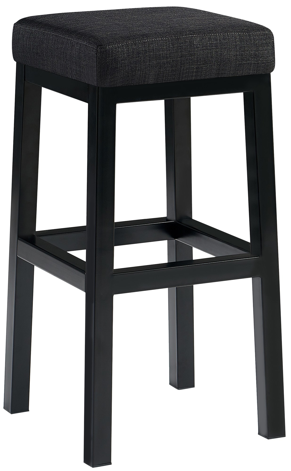 Taburete de bar Taylor Funda de tela Altura del asiento 78 cm Estructura de metal negro