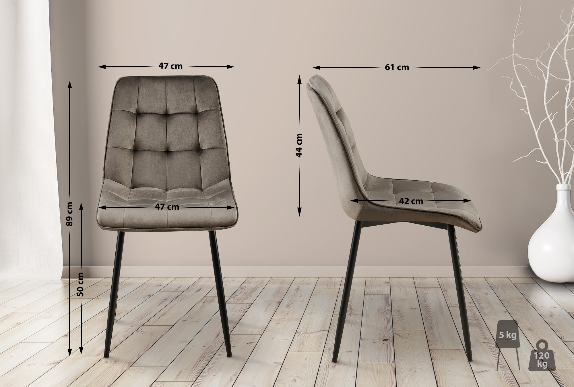 Silla de comedor Gifford con funda de terciopelo