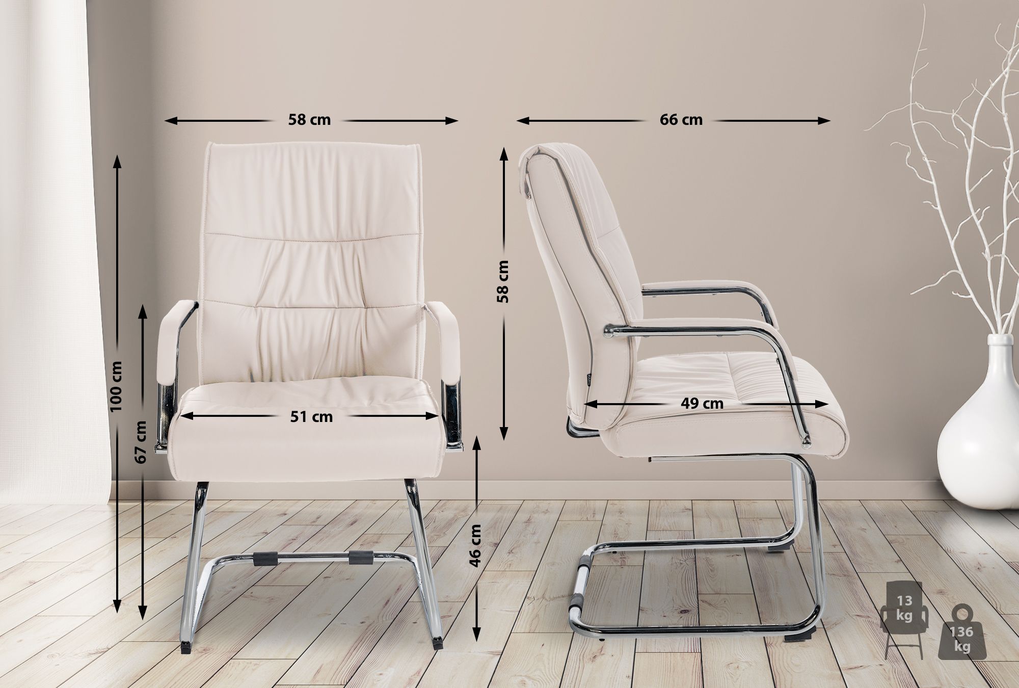 Silla Estilo Cantilever Sievert