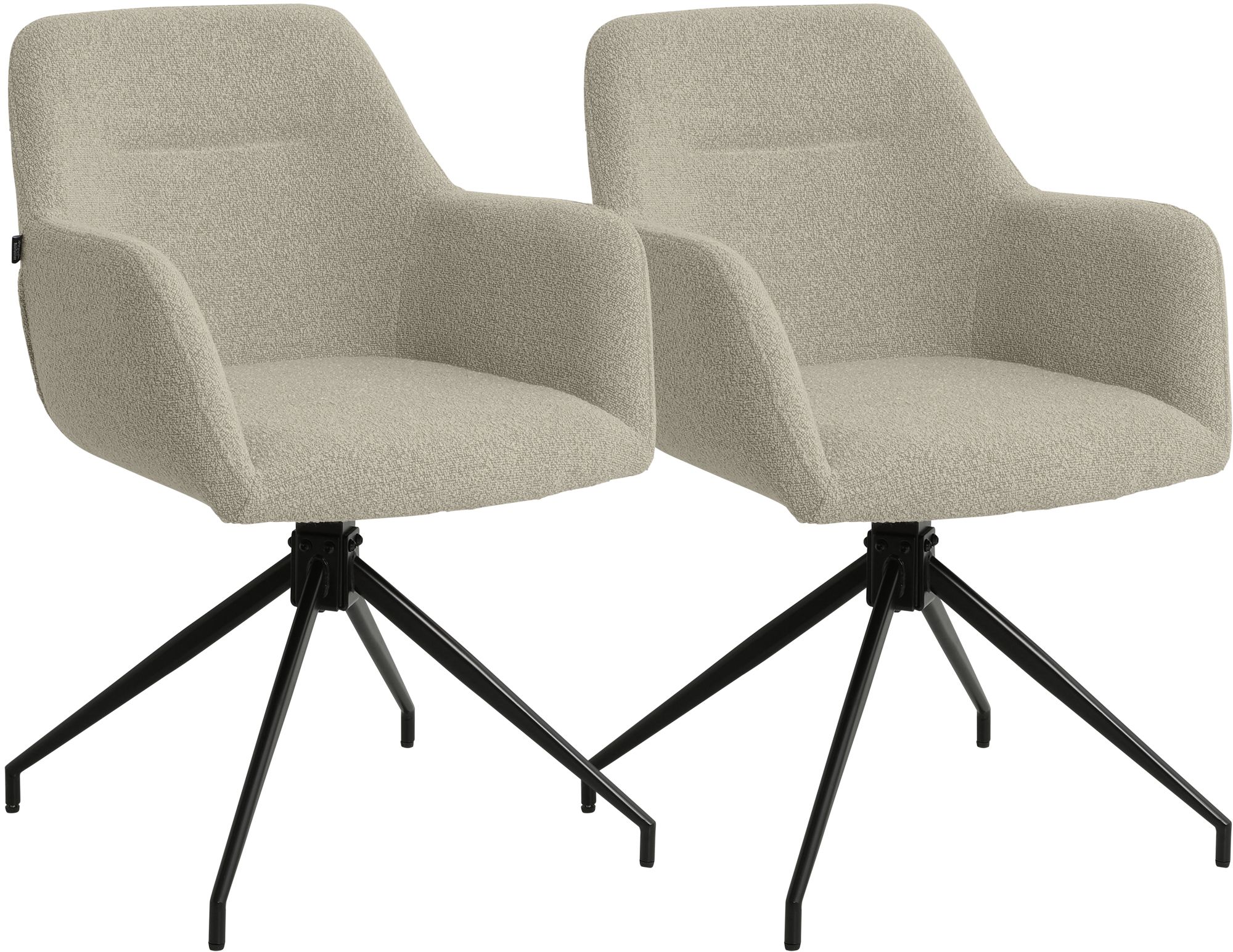 Set de 2 Sillas de Comedor Merlinda Tela de Borreguito