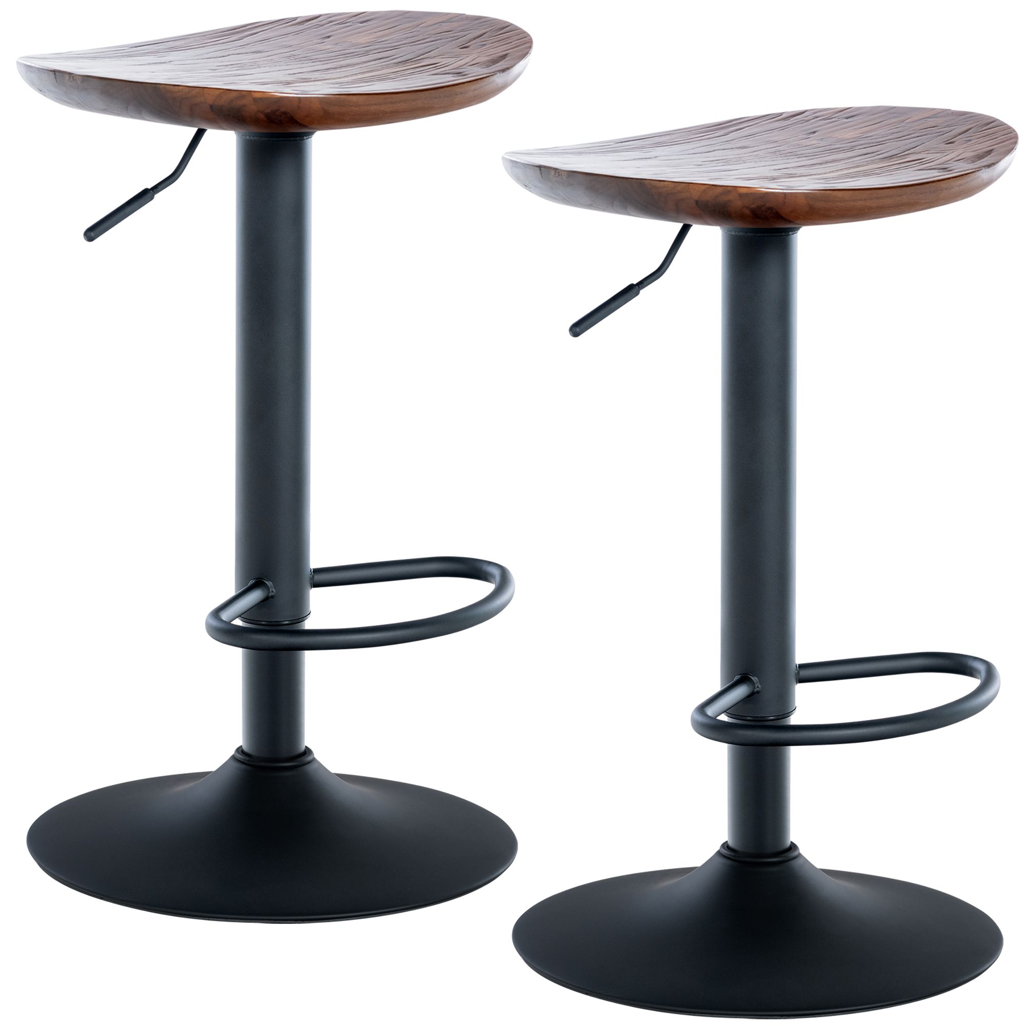 Set de 2 taburetes de bar Skelde